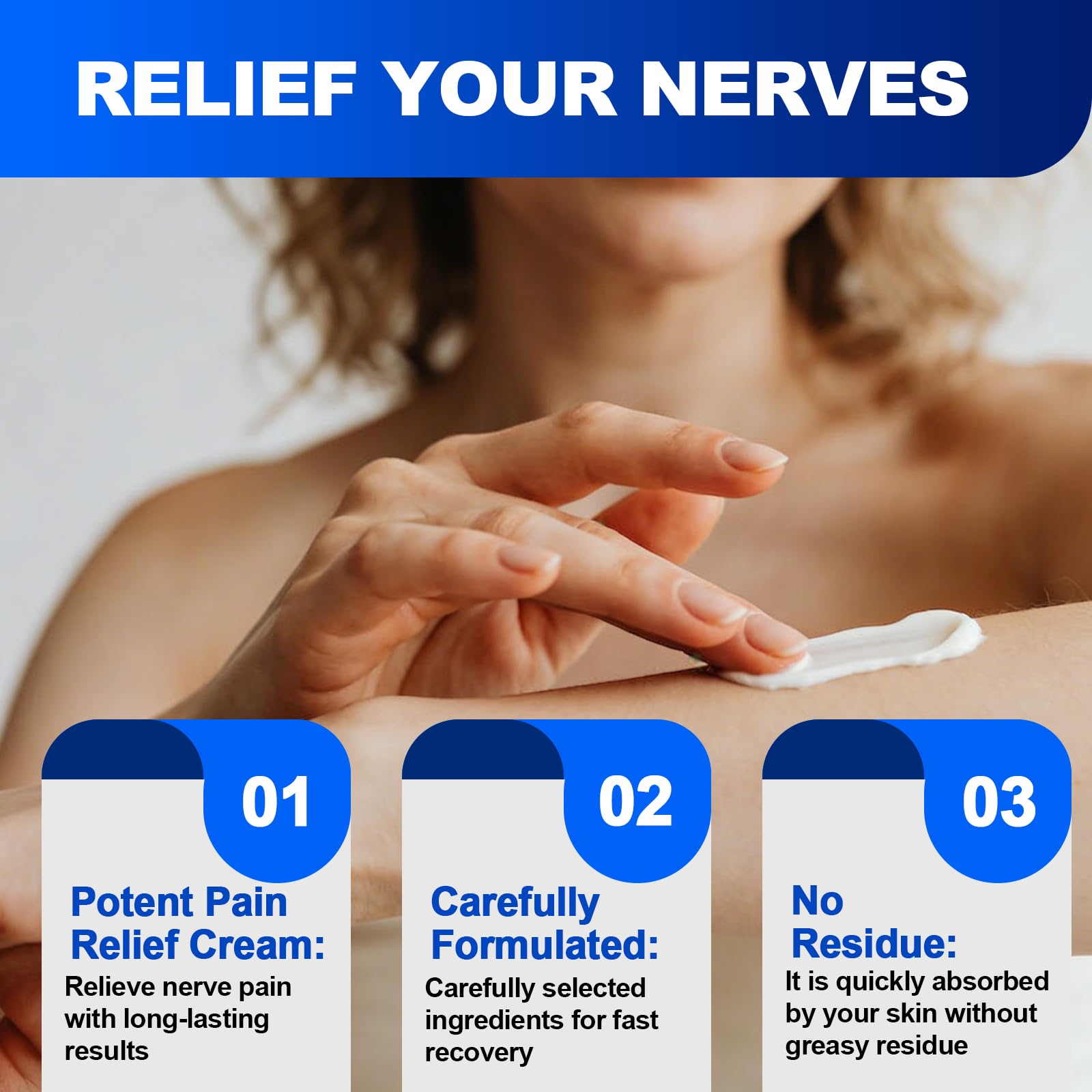 Neuropathy Nerve Relief Cream, Large 4 Oz, Nerve Savior for Neuropathy-Maximum Strength for Feet, Hands, Legs ＆ Toes, Neuropathy Cream with Arnica, Vitamin B6, Aloe Vera ＆ MSM, 120 ml TRPLKJEBuy Supplements Australia