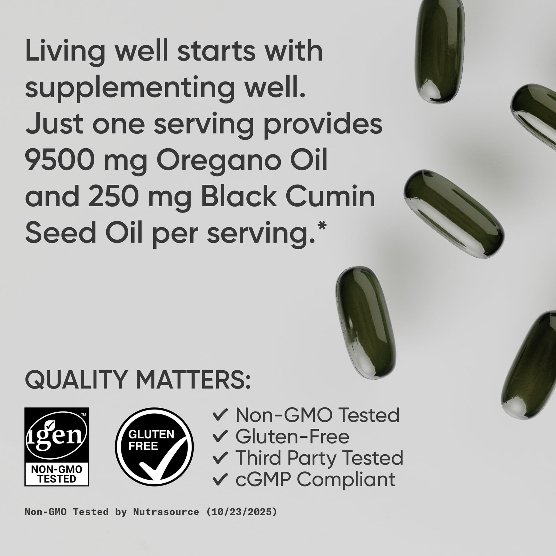 Sports Research® Oil of Oregano 9500mg w/Black Seed Oil & Coconut MCT Oil - Antioxidant Combination Supplement Rich in Thymoquinone & Carvacrol - Gluten Free · Non-GMO - 60 Softgels Sports Research buy supplements Au