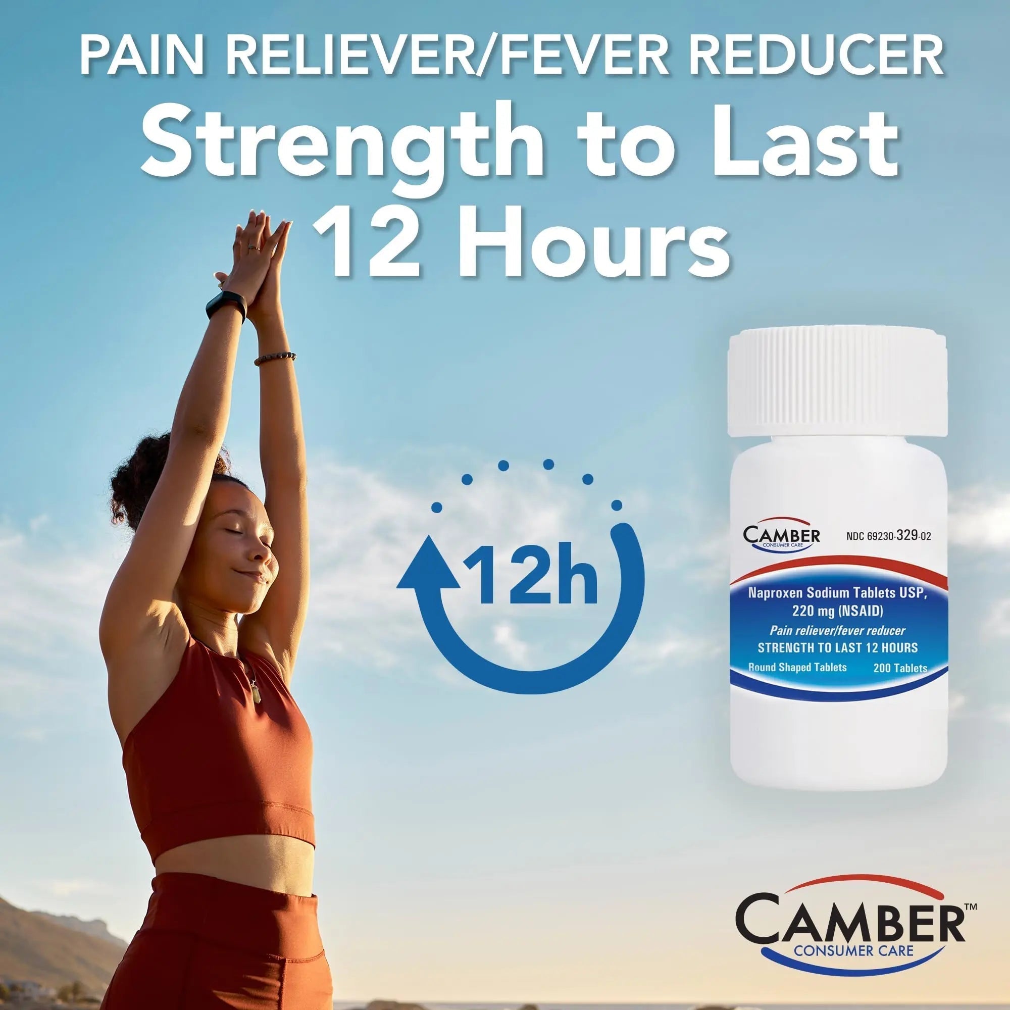Camber Naproxen Sodium, 220 mg - Pain Reliever and Fever Reducer (500 Count) CAMBER PHARMACEUTICALS, INCBuy Supplements Australia