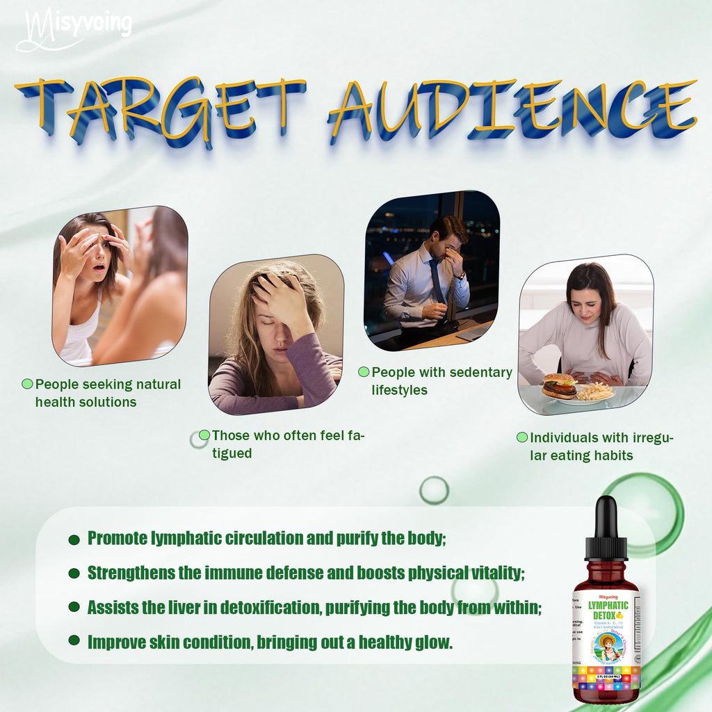 Misyvoing Liposomal Lymphatic Detox & Drainage Drops –Multivitamins A、C、D + Herbal Blend with Elderberry & Echinacea– Supports Lymphatic Drainage, Immune System & Detox Misyvoing buy supplements Au