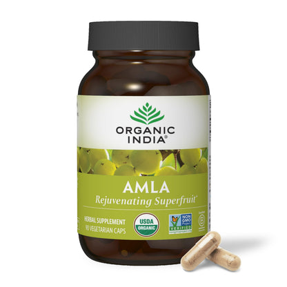 ORGANIC INDIA Amalaki Herbal Vitamin Supplement - Immune Support, Vitamin C, Vegan, Gluten-Free, Kosher, Ayurvedic, Antioxidant