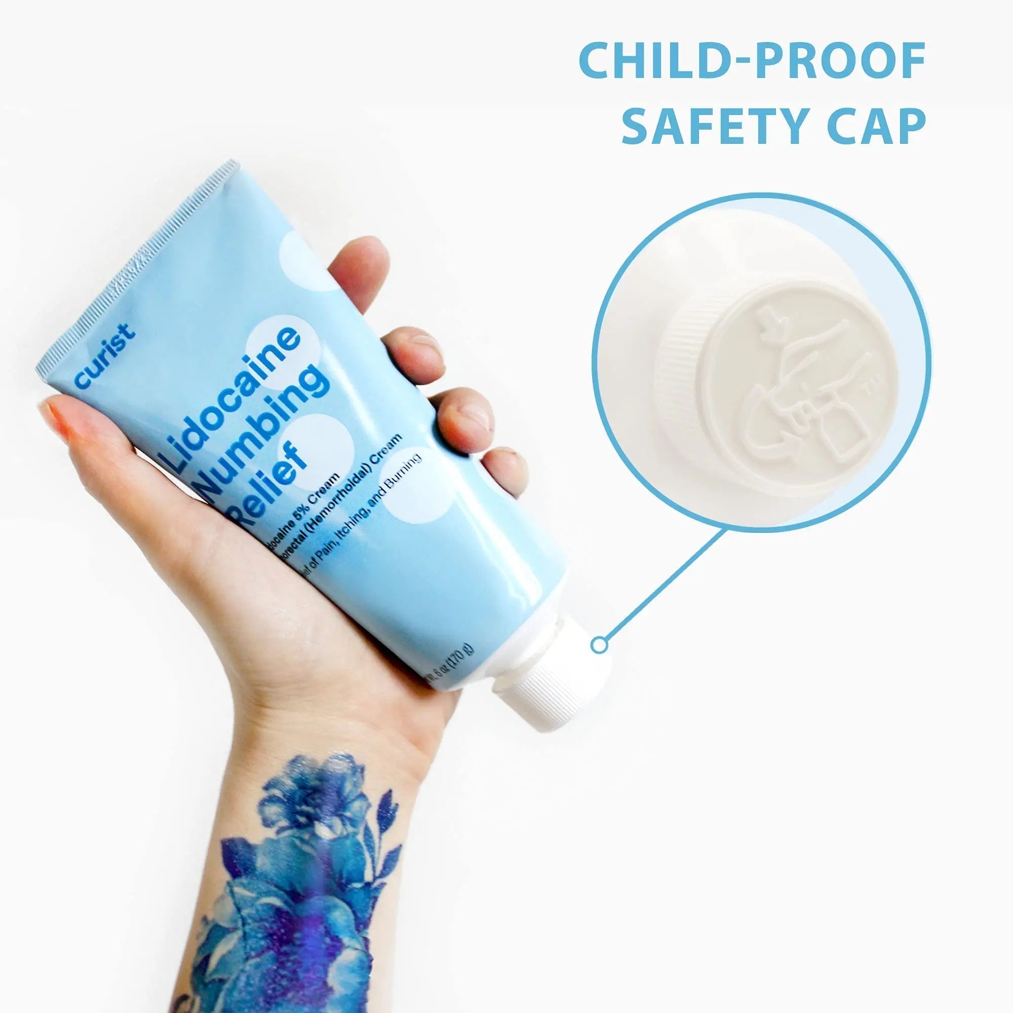Curist 5% Lidocaine Numbing Cream - 6 oz (170 g) XL Tube - Soothing Numbing Cream for Temporary Discomfort, Itching, and Burning from Hemorrhoids Lidocaine 5% (1 Pack - 6 oz Tube) CuristBuy Supplements Australia