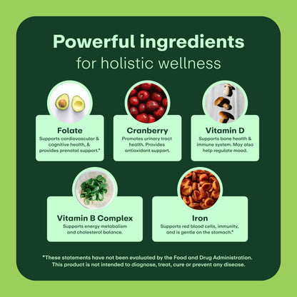 WellWithAll Women’s Multivitamin | Daily Supplement with Essential Vitamins, Minerals & Iron | Supports Immunity, Heart Health, Bone Health, Energy & Mood | Major Allergen - Free | 60 Tablets WellWithAll buy supplements Au