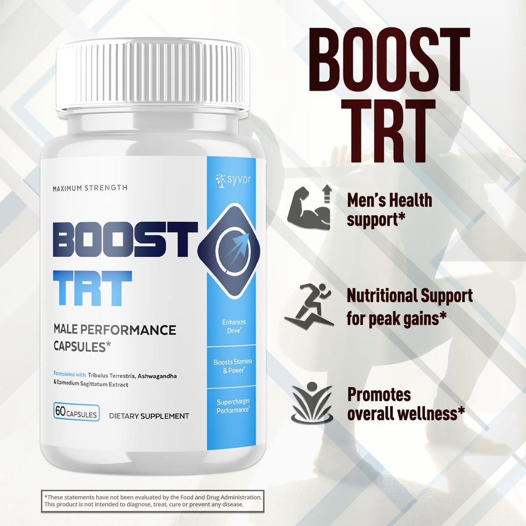 (2 Pack) Boost TRT Capsules, Official BoostTRT Capsules with All Natural Ingredients, Advanced Health & Wellness Support Formula with Max Strength Premium Active Lifestyle Vitamins (120 Capsules) Syvor buy supplements Au
