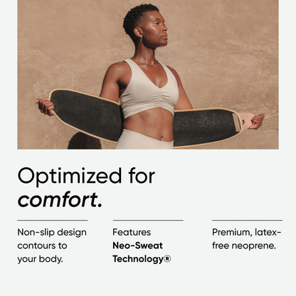 Sports Research Sweet Sweat Toned Waist Trimmer for Women and Men | Premium Waist Trainer Belt to 'Tone' your Stomach Area (Quartz, Small) Sports Research buy supplements Au