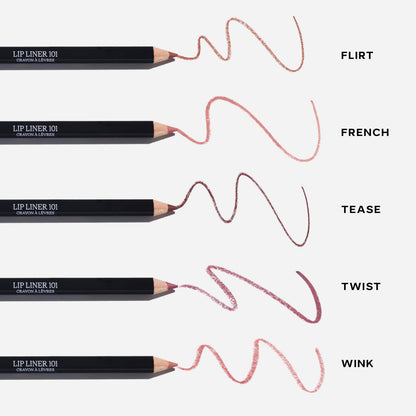 Saie Lip Liner 101 - Lip Pencil Made with a Creamy, Soft Matte Formula for a Naturally Framed or Fully Filled Look - Supercharged with Shea Butter & Jojoba Oil - Tease (.05 oz) SaieBuy Supplements Australia