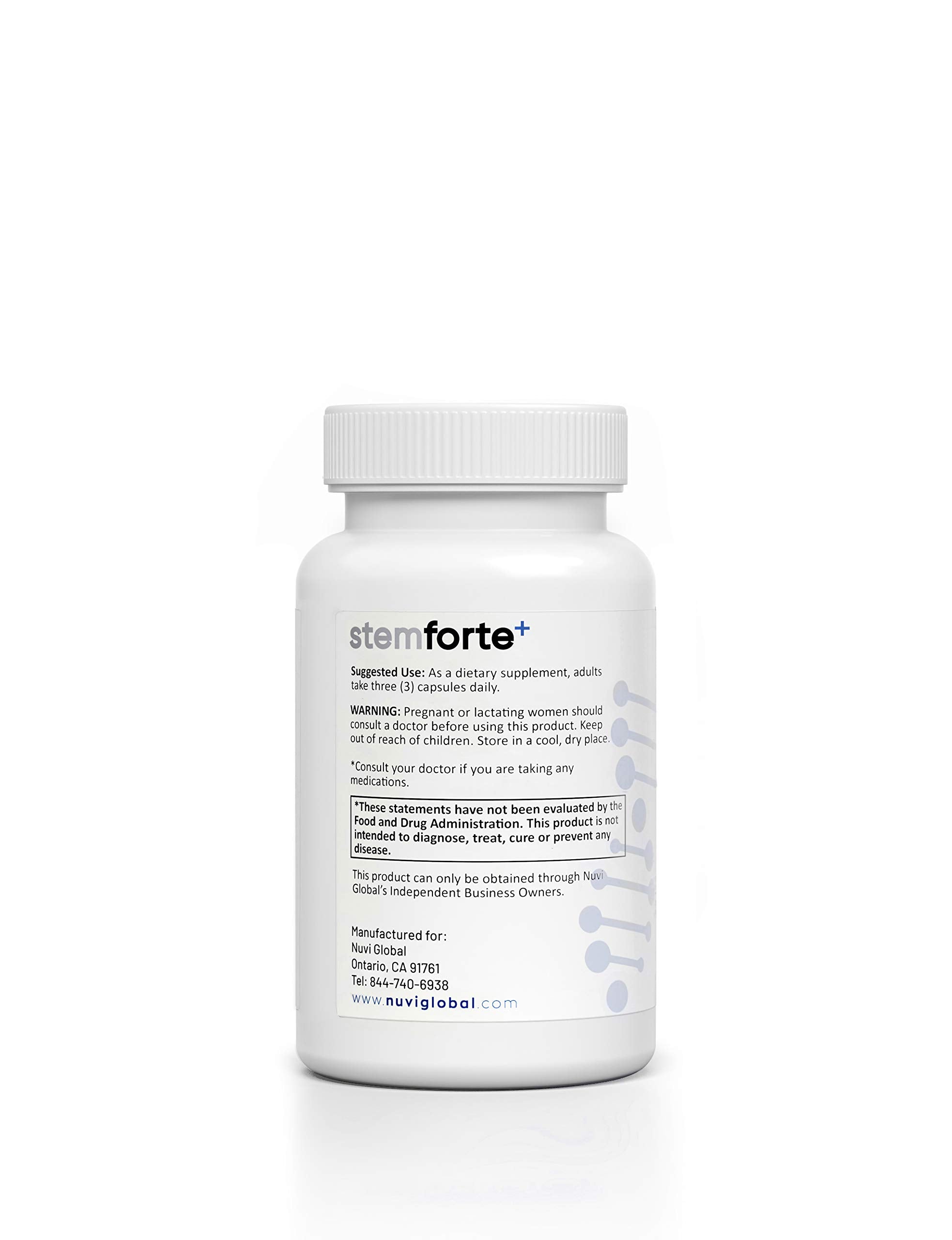 NuVi Global Stemforte Plus Stem Cell and Telomere Supplements – Cell Regeneration, Cell Growth & Telomere Support for Healthy Aging & Cellular Health – 90 Capsules for Men & Women NuVi Global buy supplements Au
