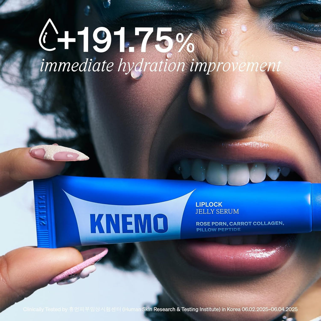 KNEMO LipLock Jelly Serum for Dry Lips, Long-Lasting, Hydrating, Plumping, Glossy Mask with Rose PDRN, Carrot Collagen, Pillow Peptide, Moisturizing Tinted Lip Balm. (Crystal Clear) KNEMOBuy Supplements Australia