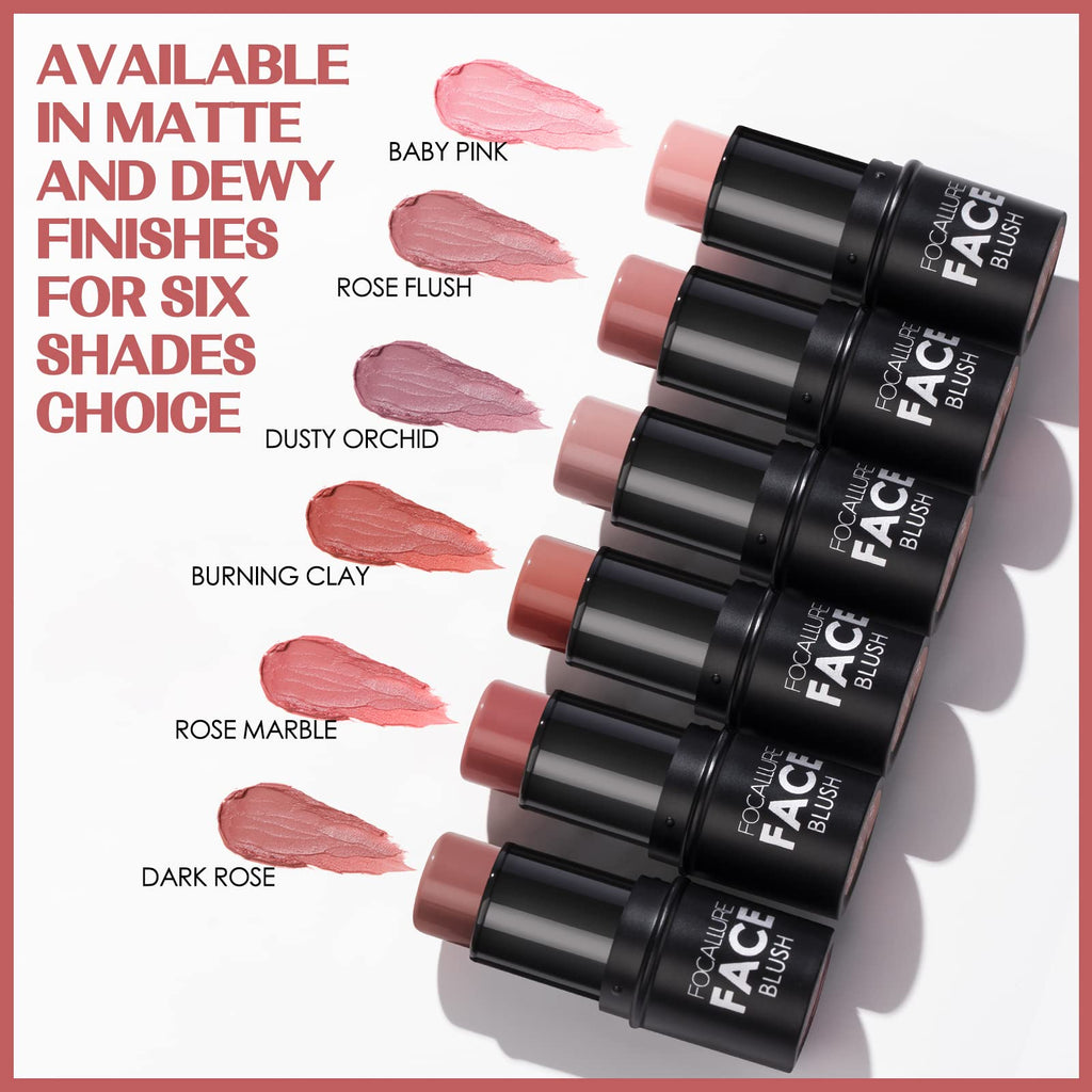 FOCALLURE Cream Blush Makeup,Buildable Blush Stick for Cheeks,Matte and Dewy Finish,Long Wearing,Easy Application,Lightweight Multi Stick,ROSE FLUSH FOCALLUREBuy Supplements Australia