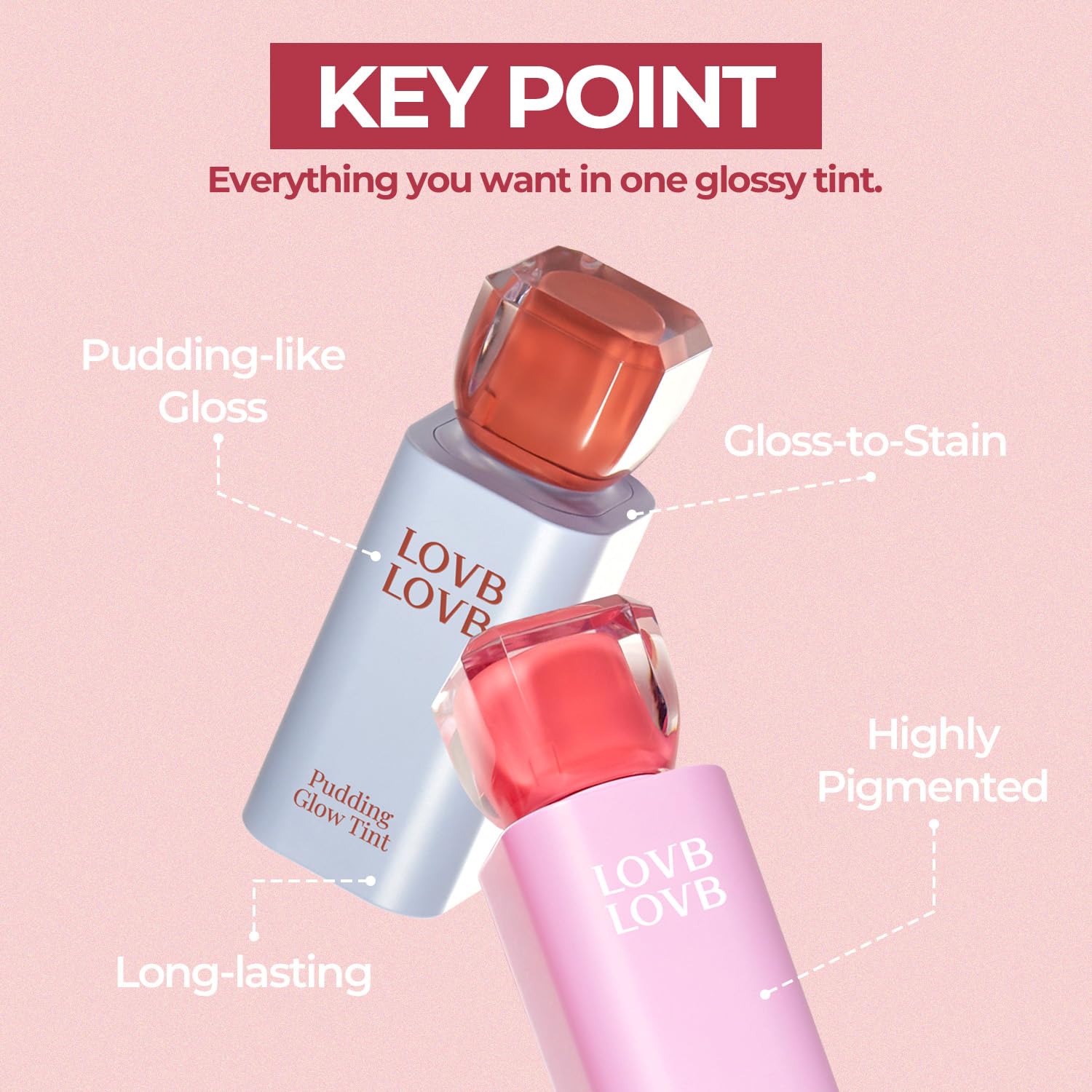 LOVB LOVB Pudding Glow Korean Lip Tint | Natural Lip Stain | Gloss to Stain | Long-Lasting & Non-Sticky | Lightweight Lip Tint | 0.14 oz. (04 SUNSET BEIGE) LOVB LOVBBuy Supplements Australia