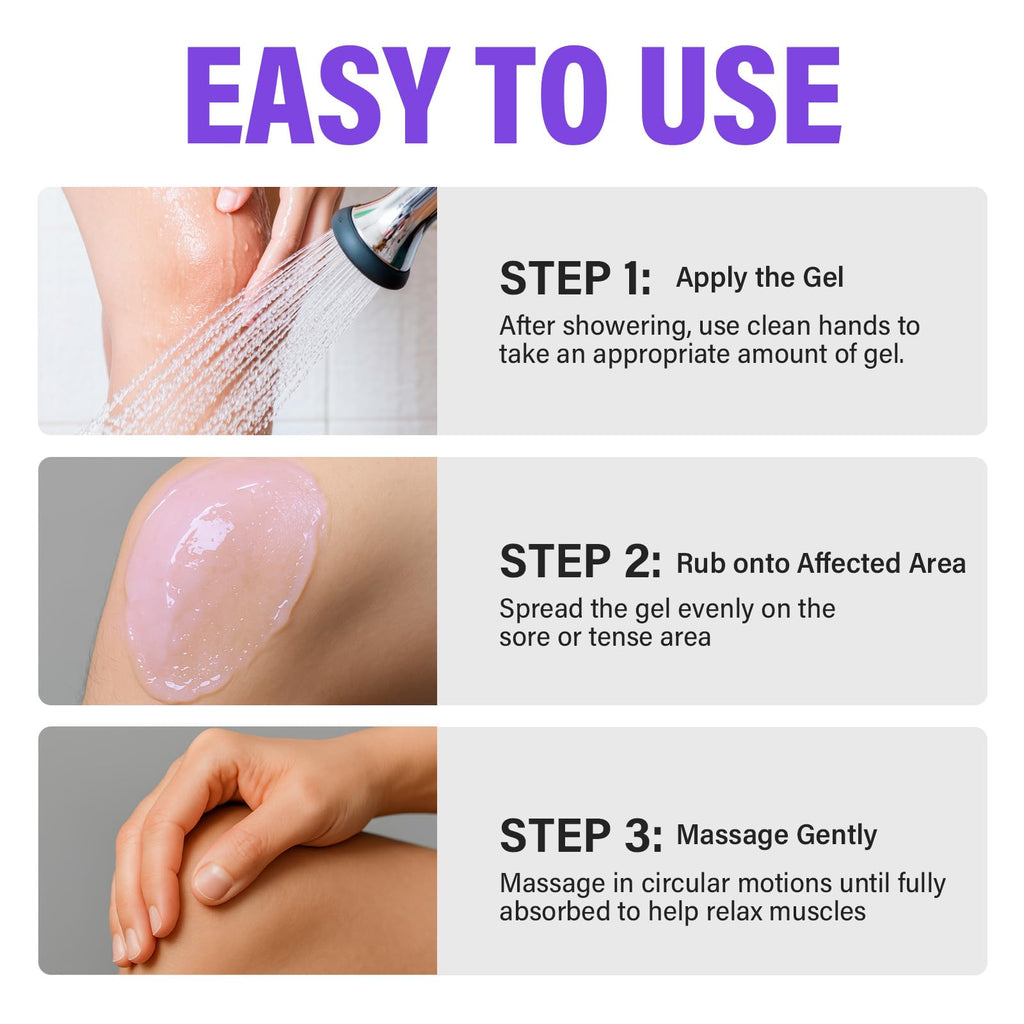Joint Purple Gel, Fast-Absorbing Soothing Relief Massage Gel with Natural Extracts, Support Muscle, Joint, Shoulder, Knee, Back, Lumbar & Muscle Stiffness WKCWKCBuy Supplements Australia