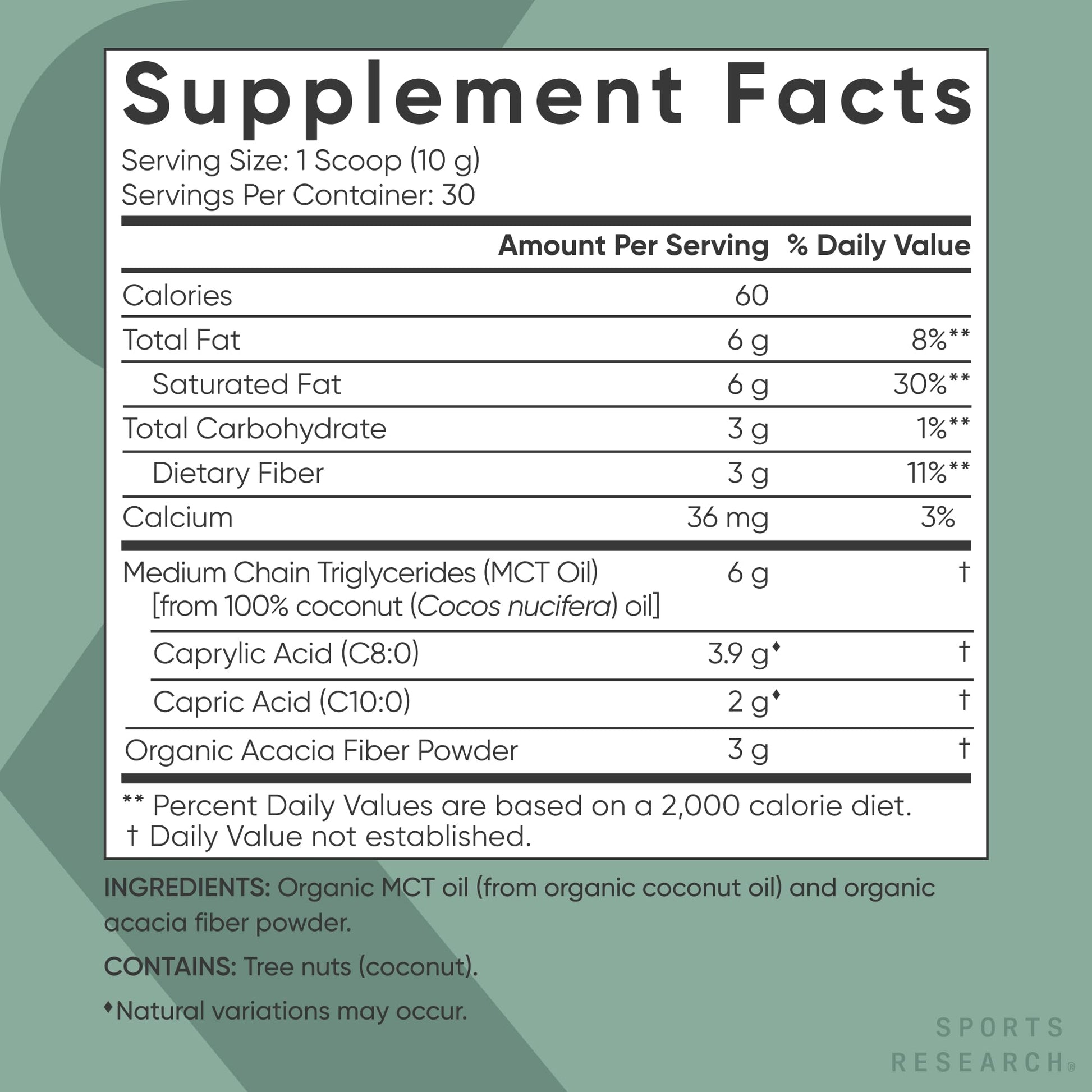 Sports Research Organic MCT Oil Powder - Keto & Vegan MCTs C8, C10 from Coconuts - Fatty Acid Brain & Body Fuel*, Non-GMO & Gluten Free - Unflavored, Perfect in Coffee, Tea & Protein Shakes - 10.6 oz Sports Research buy supplements Au