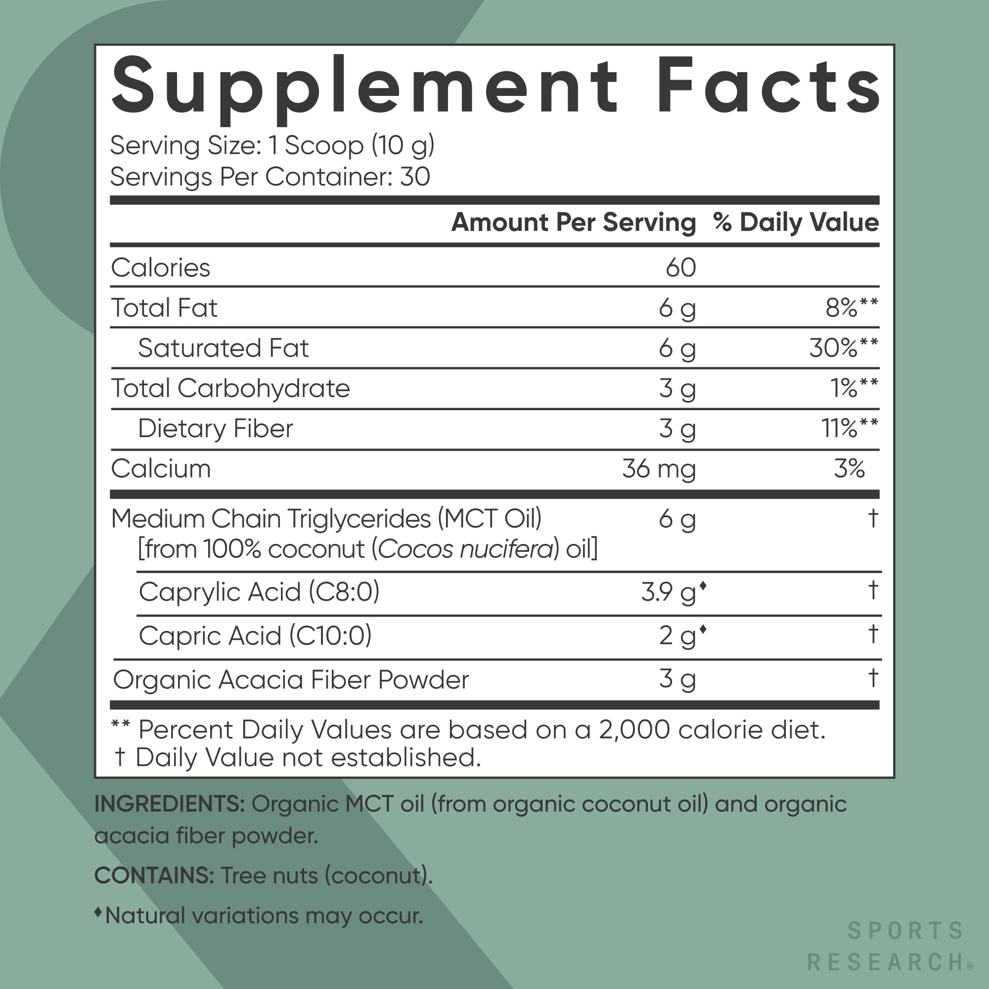 Sports Research Organic MCT Oil Powder - Keto & Vegan MCTs C8, C10 from Coconuts - Fatty Acid Brain & Body Fuel*, Non-GMO & Gluten Free - Unflavored, Perfect in Coffee, Tea & Protein Shakes - 10.6 oz Sports Research buy supplements Au