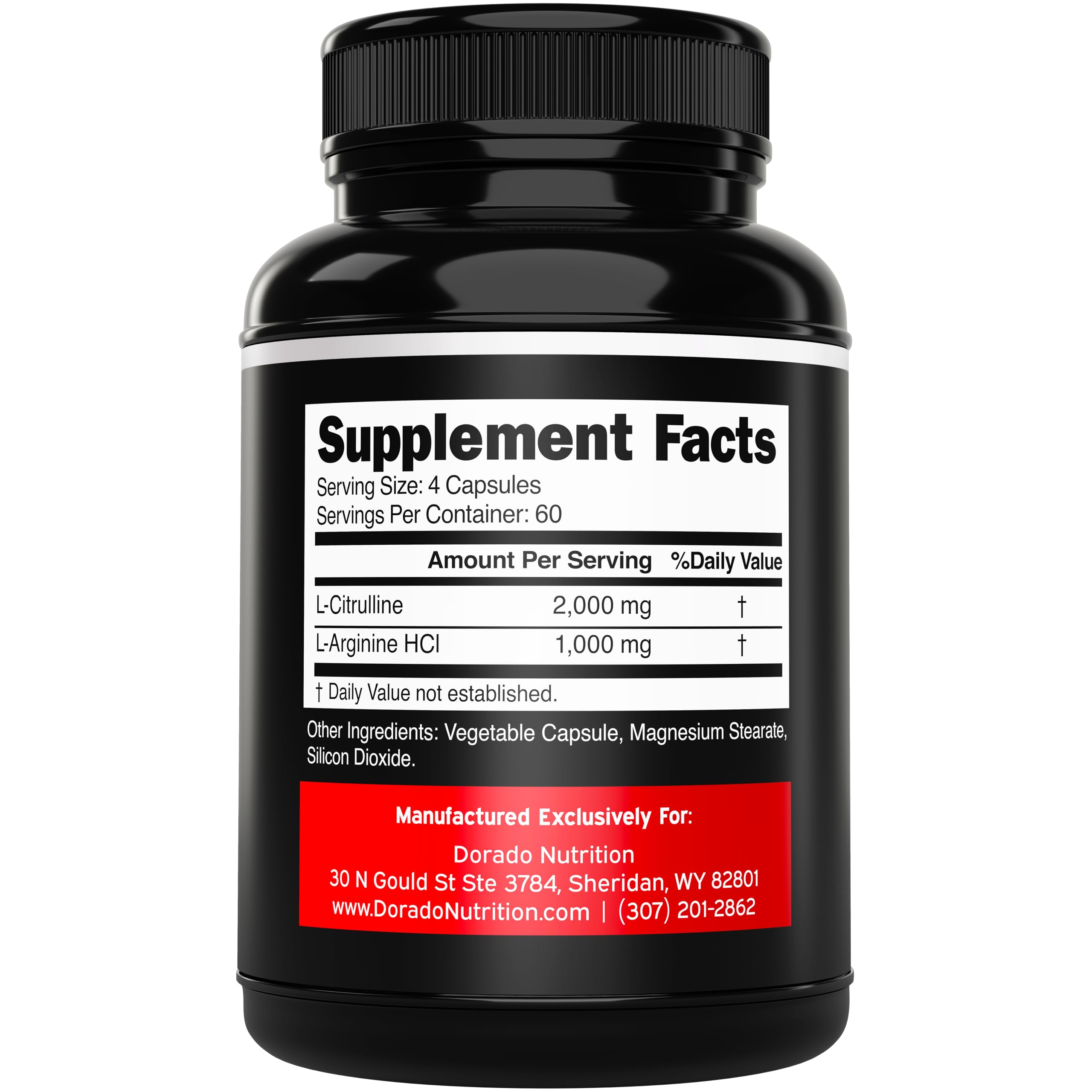 L Arginine L Citrulline Supplement 3000mg (240 Capsules) Nitric Oxide Pills for Men - Stamina, Endurance, Performance for Workouts - NO Supplements for Men