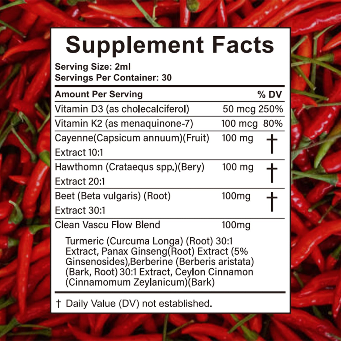 Velestoff Cayenne Pepper Drops, Cayenne Circulation Blend with Hawthorn Beet Root Turmeric Vitamin K2 D3 - Vegan, Non-GMO - 2FL.OZ (1 PCS) Velestoff buy supplements Au