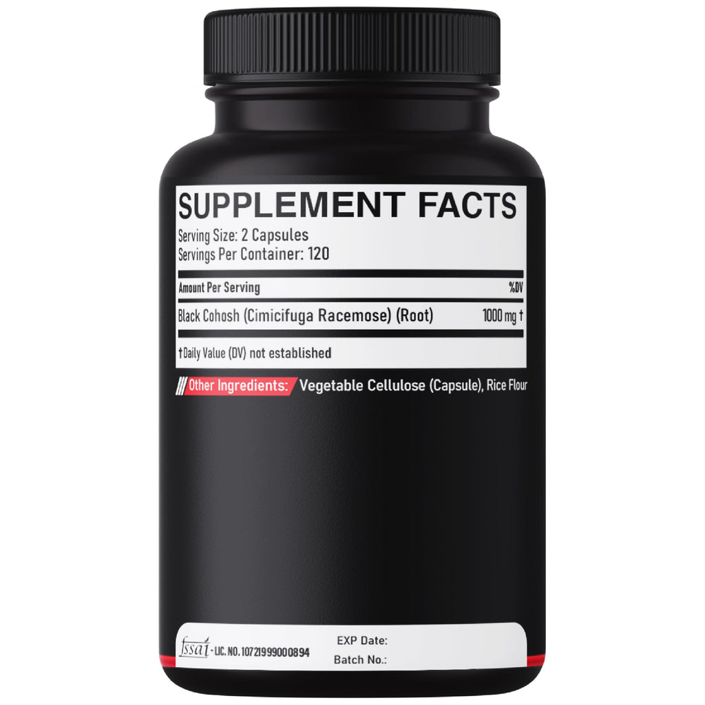 DEDICAD 1000mg Black Cohosh for Menopause Hot Flashes - 240 Capsules for 4-Month Supply - Support for Body Management, Women's Health & Immune System DEDICAD buy supplements Au