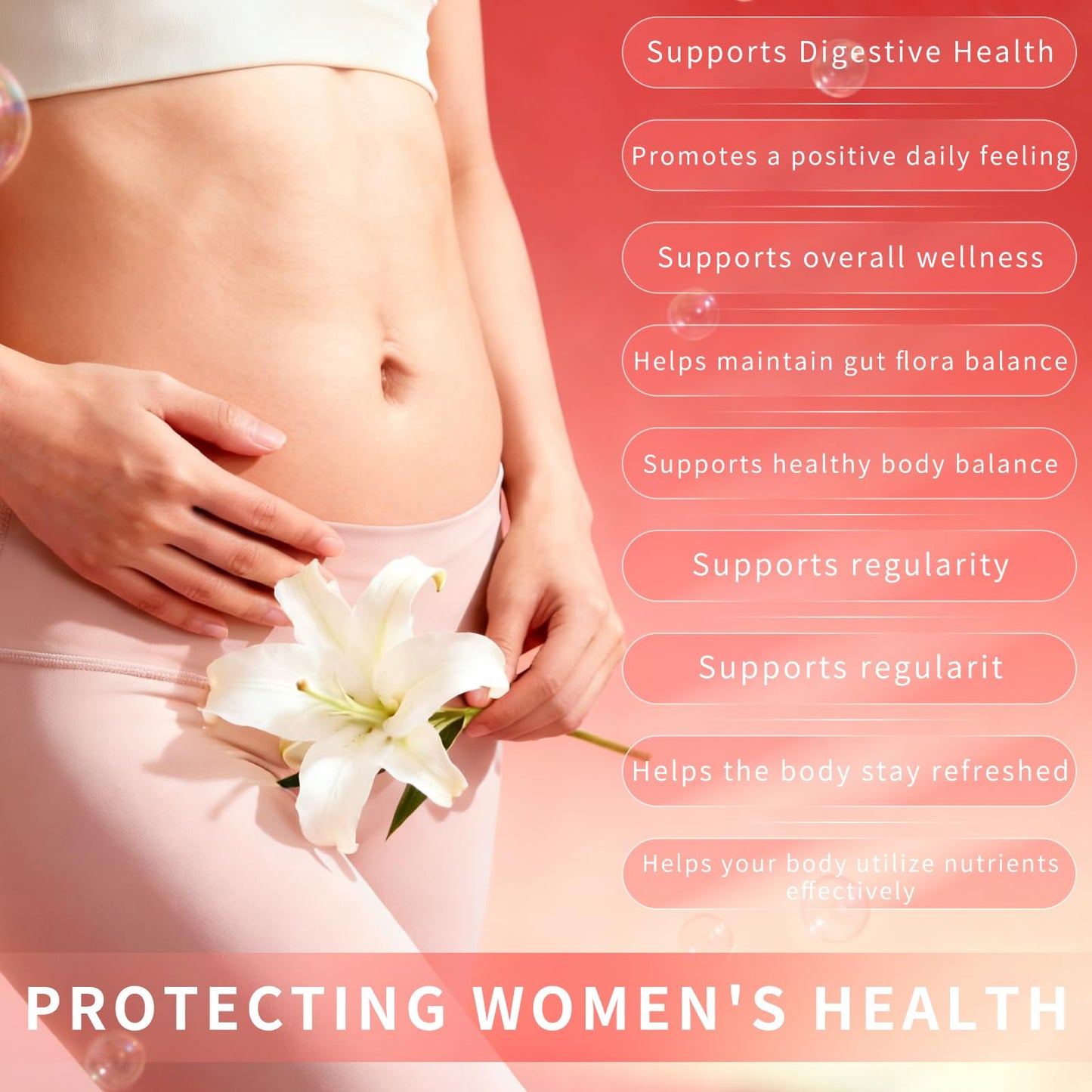 Taeci Vaginal Probiotic Gummies for Women – 5 Billion CFU with Prebiotic & Cranberry Extract – Supports pH Balance, Healthy Odor & Gut Health