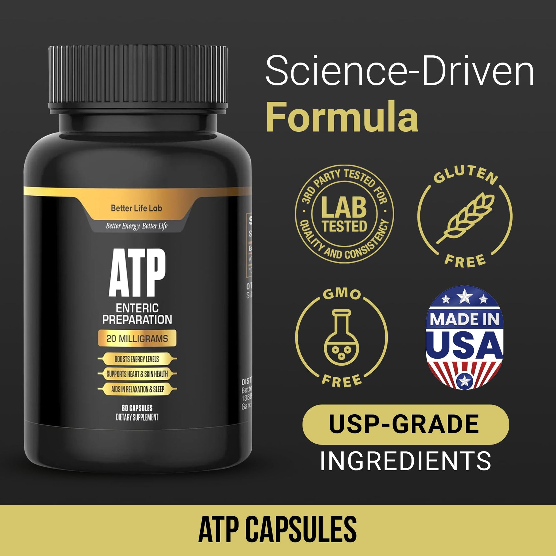 BETTER LIFE LAB ATP Supplement – Supports Cellular Energy Production, Mitochondrial Function & Active Lifestyles BETTER LIFE LAB buy supplements Au