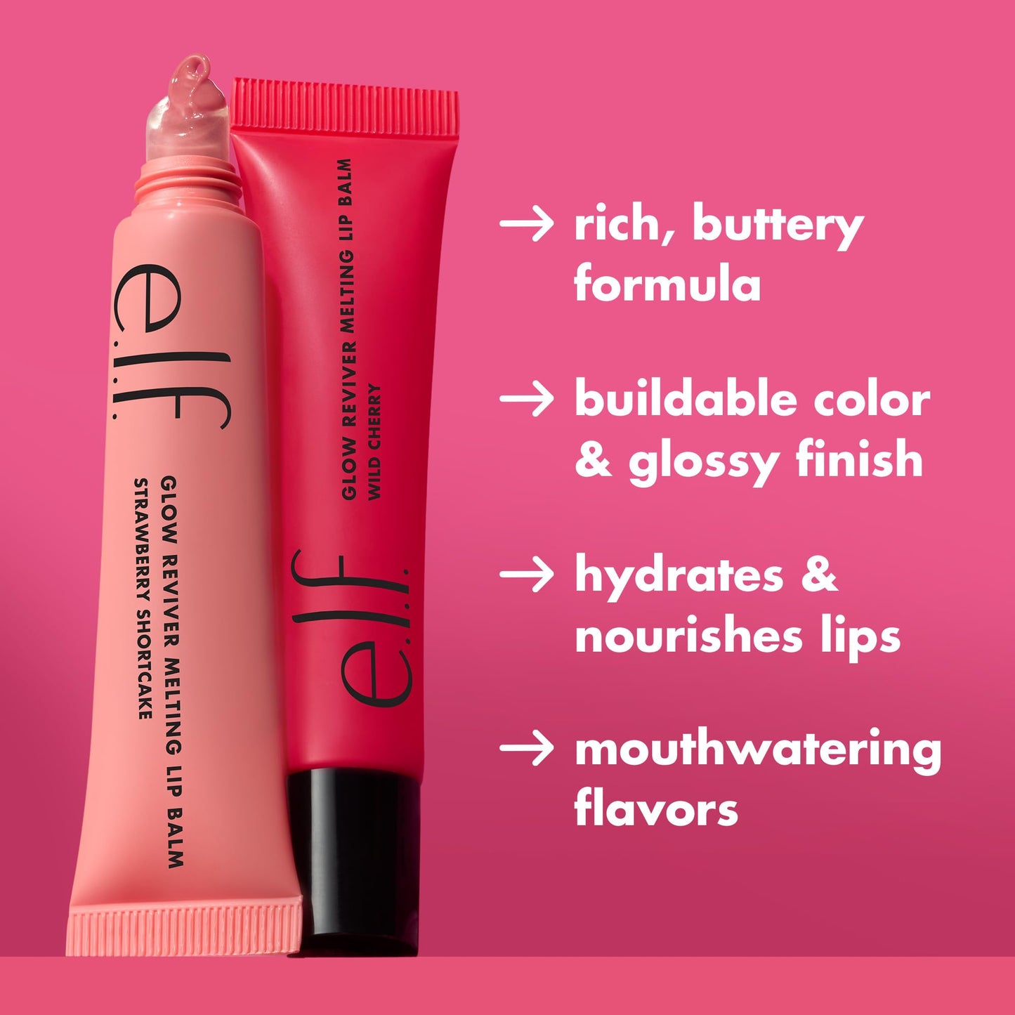 e.l.f. Glow Reviver Melting Lip Balm, Hydrating Tinted Lip Balm For A Glossy Finish & Soft, Supple Lips, Vegan & Cruelty-Free, Blackberry Sorbet e.l.f.Buy Supplements Australia