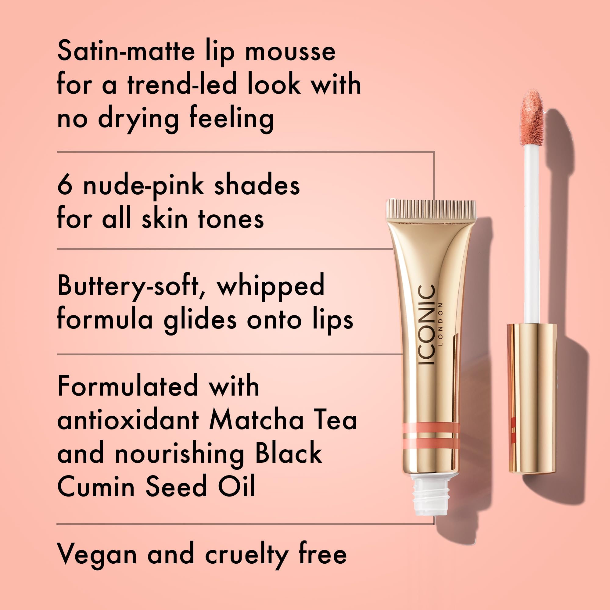 ICONIC LONDON Cloud Kiss Matte Lip Mousse | Matte Liquid Lip Colour, Cruelty-Free, Vegan Makeup, Show Off ICONIC LONDON buy supplements Au