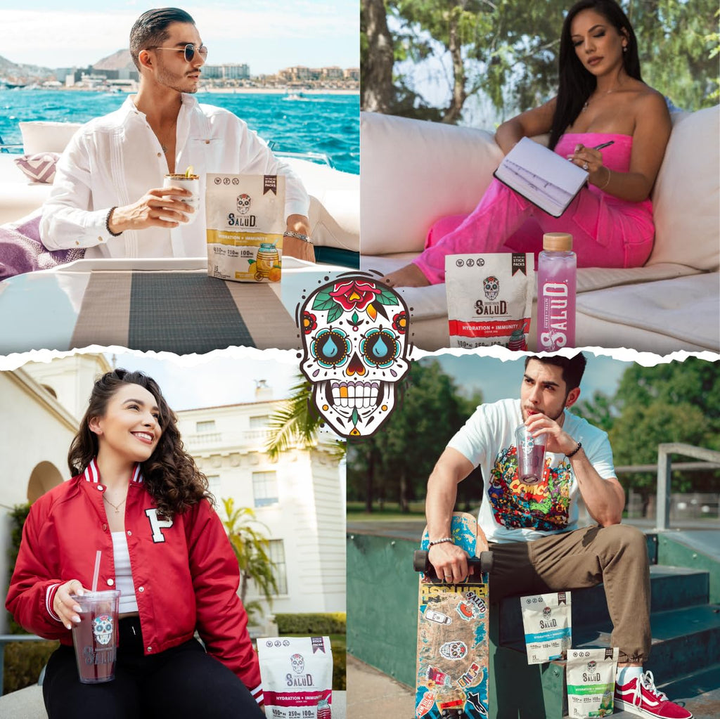 Salud 2-in-1 Hydration Packets + Immunity Electrolytes Powder, Mango - Agua Fresca Drink Mix, Elderberry, Dairy & Soy Free, Non-GMO, Gluten Free,