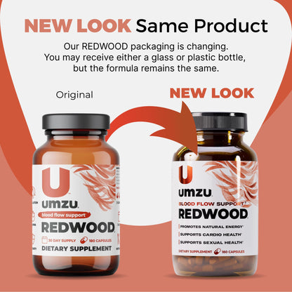UMZU Redwood Nitric Oxide Booster, (30 Day Supply) – Vitamin C, Garlic & Horse Chestnut – Healthy Circulation & Endurance – Daily Cardiovascular Support Nitric Oxide