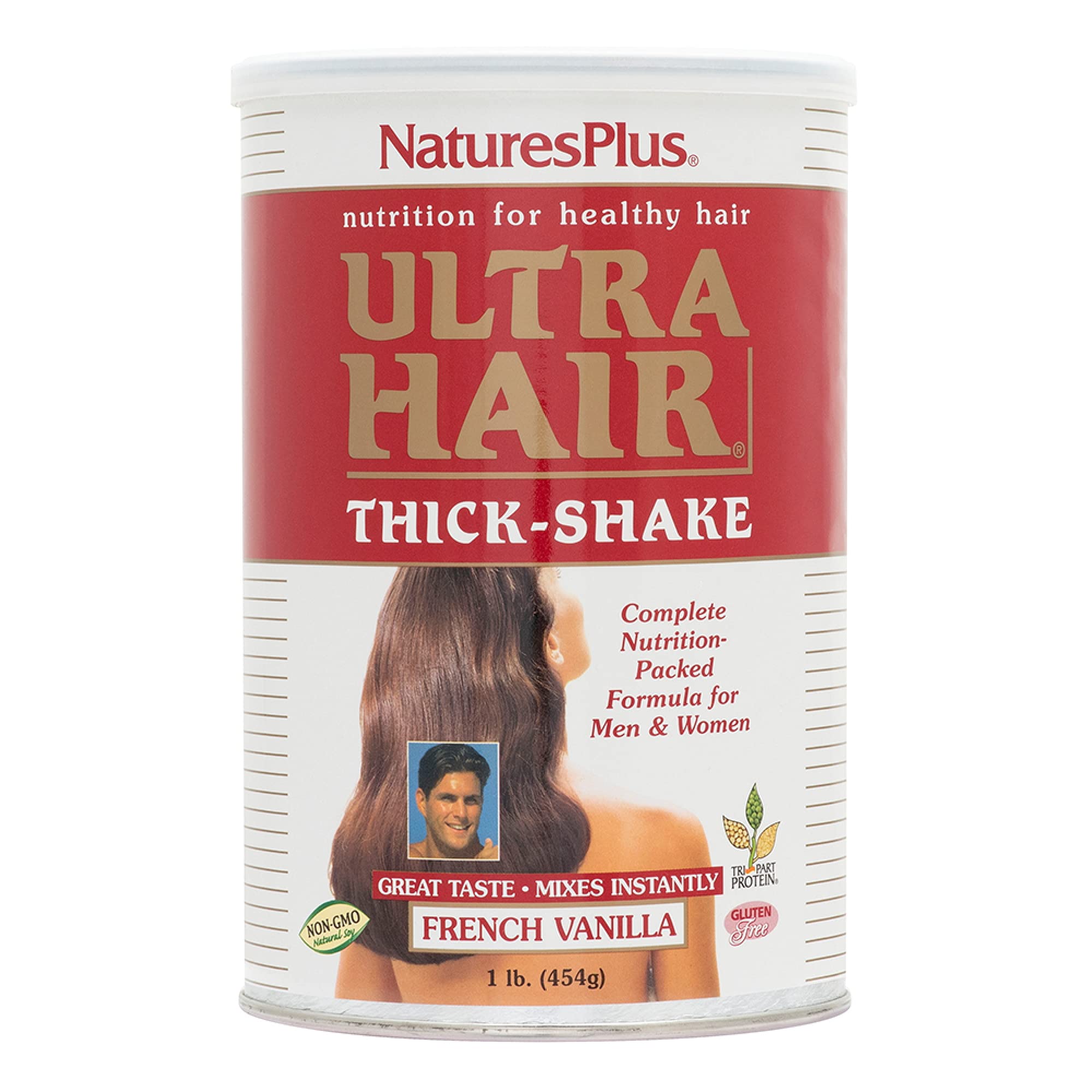 NaturesPlus Ultra Hair Thick Shake - 1 lb - French Vanilla Flavor - Hair Protein Powder for Healthy Growth - With Biotin & Amino Acids - Non-GMO, Gluten-Free - 16 Servings NaturesPlusBuy Supplements Australia