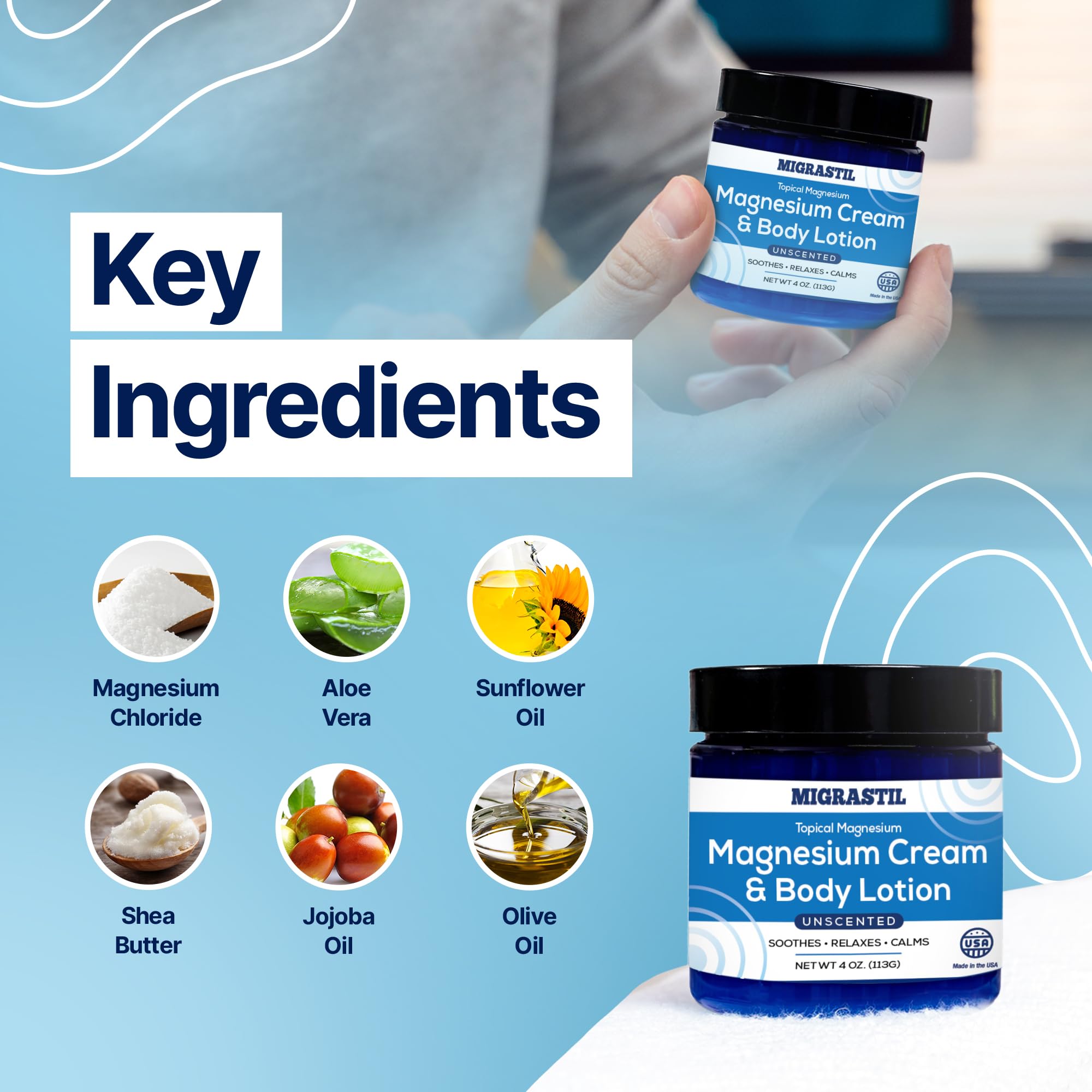 Basic Vigor Migrastil Extra Strength Migraine Stick & Topical Magnesium Cream Bundle Basic VigorBuy Supplements Australia