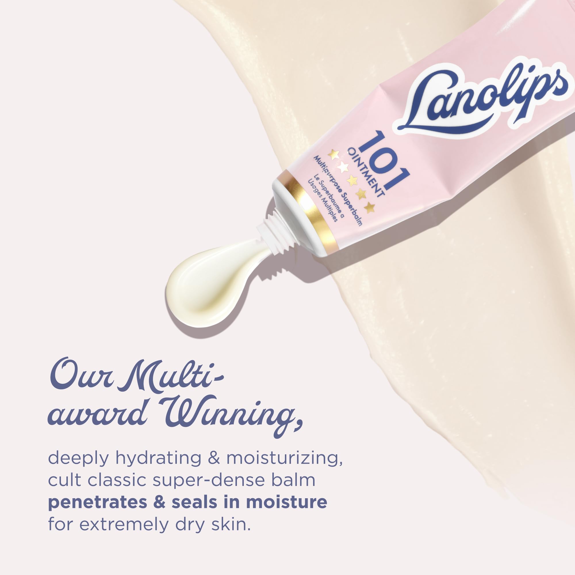 Lanolin 101 Multipurpose Ointment - Lanolin Lip Balm & Healing Ointment for Skin Barrier Repair - Moisturizer for Dry Lips, Cuticles & Elbows - No Petroleum Formula - Original Superbalm (0.52 oz) LanolipsBuy Supplements Australia