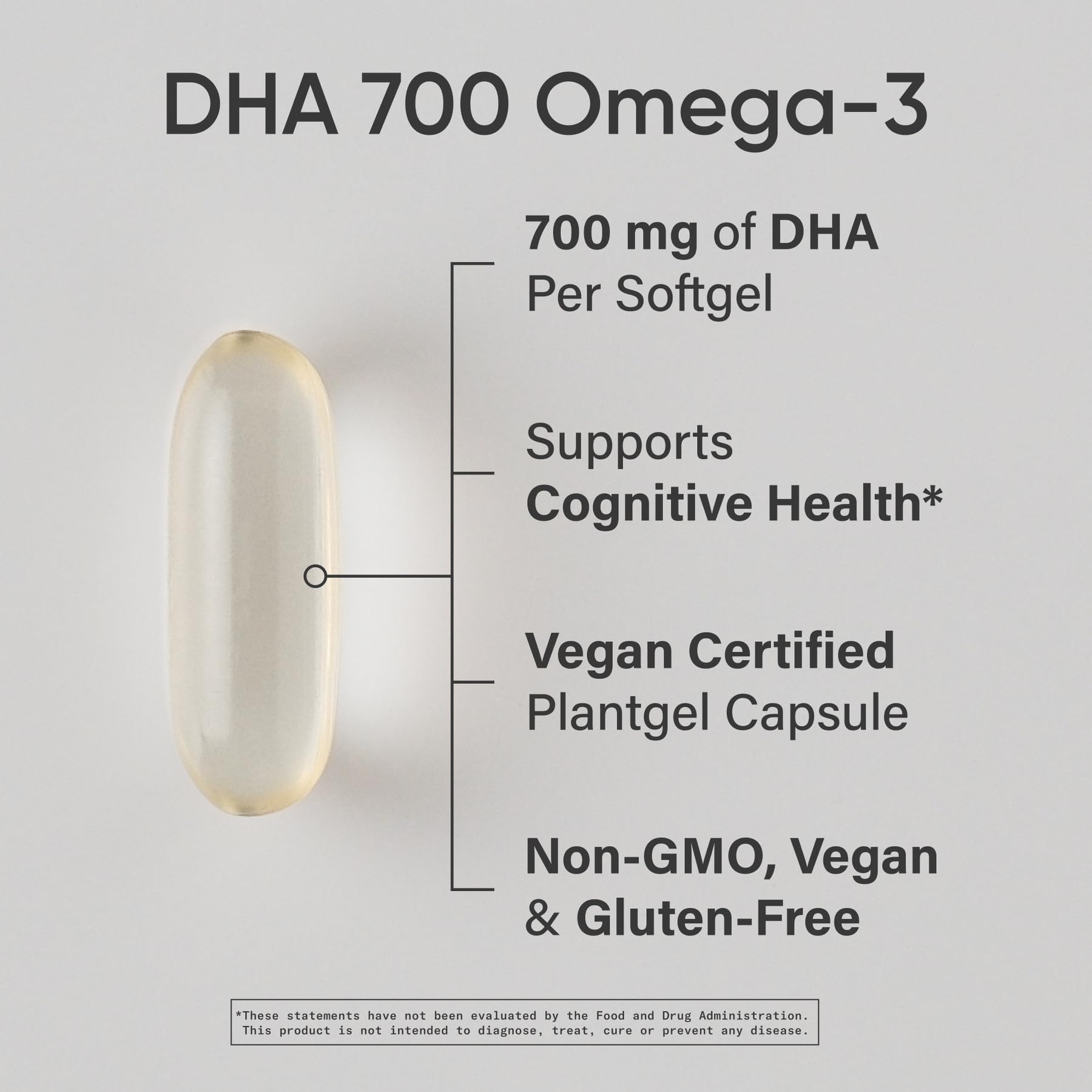 Sports Research® Vegan DHA 700mg - Cognitive Support, Brain Support, Supplement with Omega-3 DHA from Algae Oil - Vegan Certified · Non-GMO · Gluten Free - 90 Count Softgels Sports Research buy supplements Au