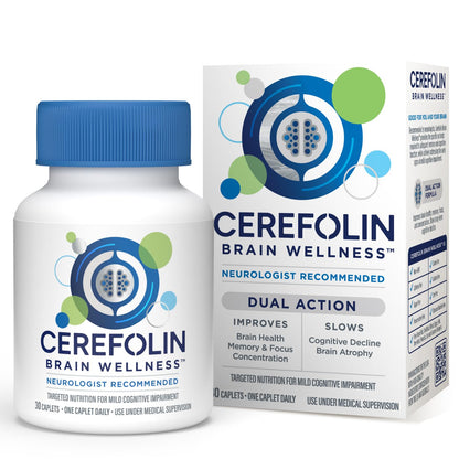Cerefolin Brain Wellness, Targeted Nutrition for Cognitive Support, Improves Memory, Focus & Concentration, L-Methylfolate, NAC, B12, Neurologist Recommended (30 Count) Cerefolin buy supplements Au