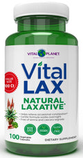 Vital Planet - Vital Lax Natural Laxative Cleanse Supplement for Occasional Constipation, with Magnesium Hydroxide, Slippery Elm, Aloe,