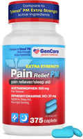 GenCare Extra Strength Acetaminophen PM 500 mg (375 Tablets) | Ultimate Pain Relief & Sleep Support for Adults | Quick Acting & Non Habit Forming Headache Relief | Eases Aches & Joint Discomfort GenCareBuy Supplements Australia