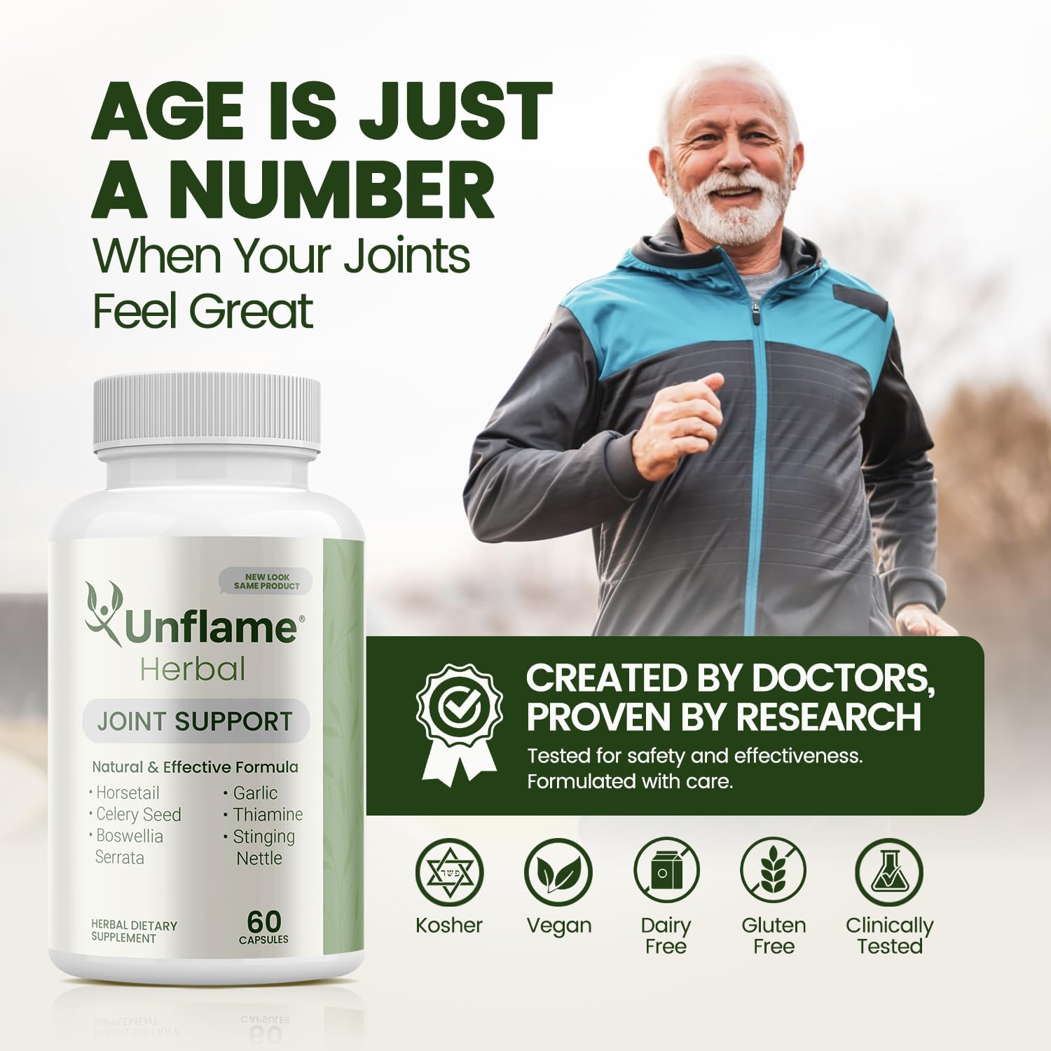 Unflame Herbal Supplement – Botanical Support for Joints, Back, and Muscles – 60 Capsules – Natural Herbal Blend – Dietary Supplement UnflameBuy Supplements Australia