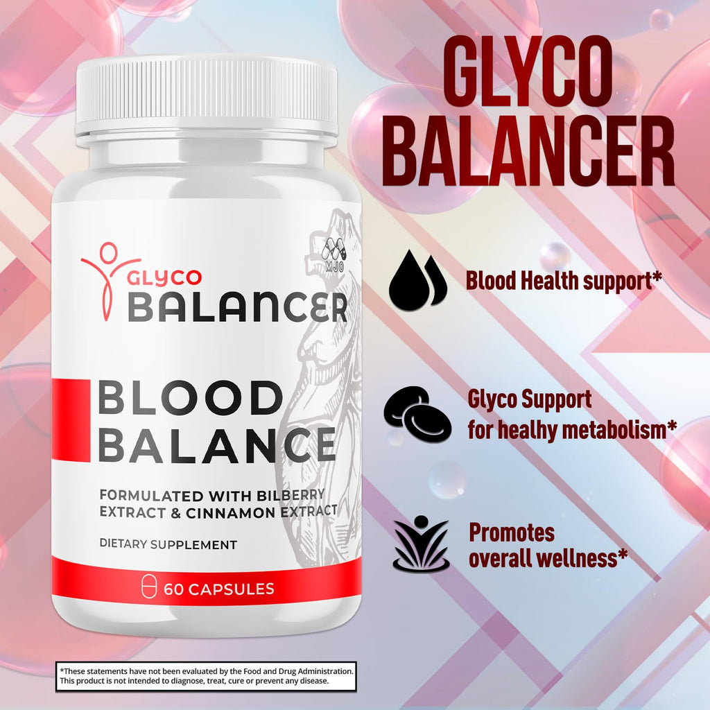(2 Pack) Glyco Balancer Capsules, Official GlycoBalancer Health Support Pills with All Natural Ingredients, Glyco Balancer Advanced Health Support with Premium Vitamins for Women & Men (120 Capsules) MJO buy supplements Au