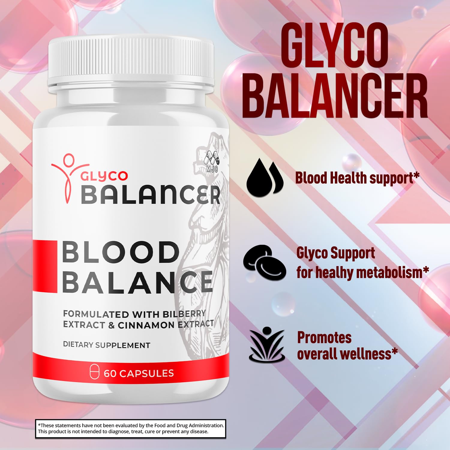 (2 Pack) Glyco Balancer Capsules, Official GlycoBalancer Health Support Pills with All Natural Ingredients, Glyco Balancer Advanced Health Support with Premium Vitamins for Women & Men (120 Capsules) MJO buy supplements Au