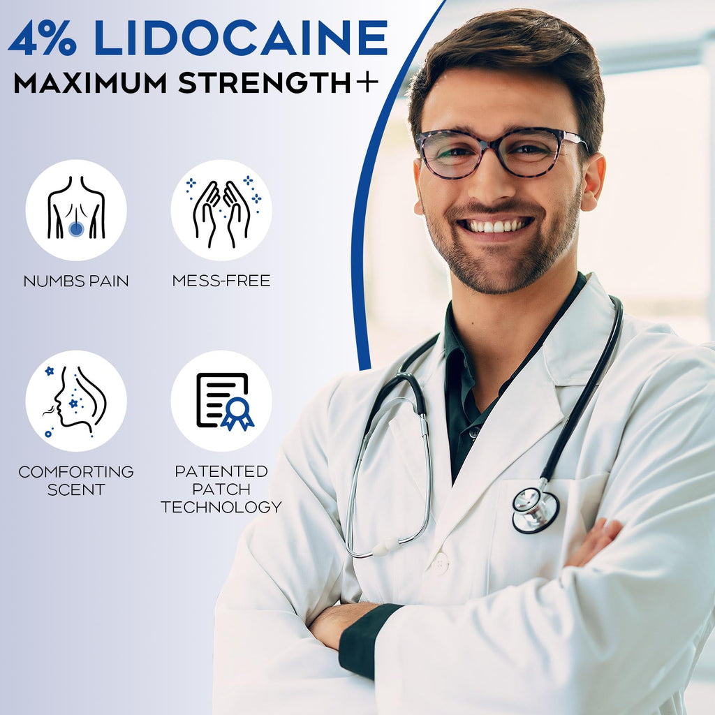 Uposiut Lidocaine Patches, Maximum Strength Lidocaine Patches (40 Patches), for Muscle Pain Relief in The Back, Shoulders, Neck, Knees, and Anks, 12 Hour Pain Relief-G002 UposiutBuy Supplements Australia