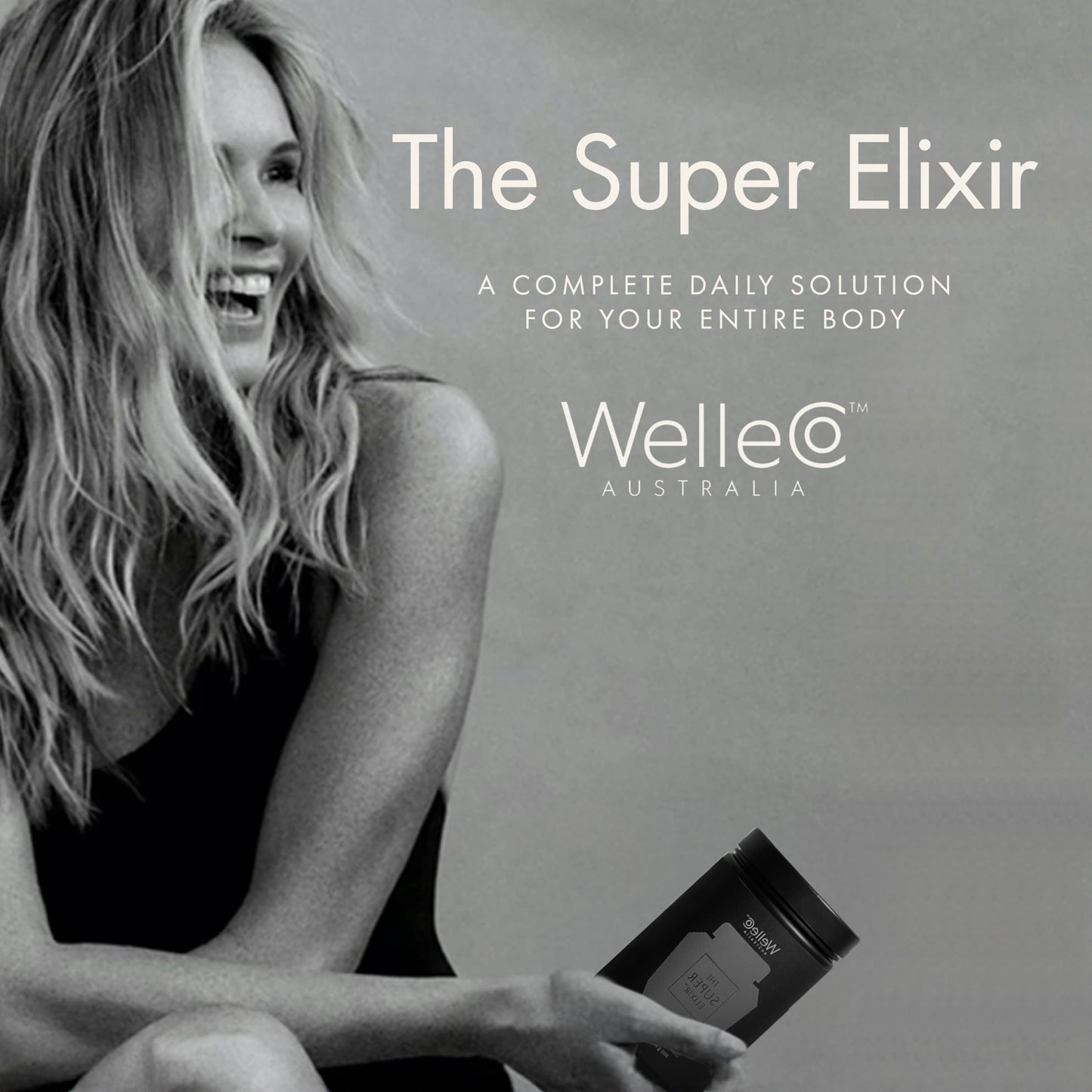 WelleCo The Super Elixir Daily Greens Powder, Probiotic Drink Mix with Whole Foods, Gluten Free, Vegan Gut Health Powder, Energy, Immunity, Healthy Skin, Hair & Nails (300g, Lemon Ginger) WelleCoBuy Supplements Australia