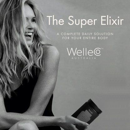 WelleCo The Super Elixir, Daily Greens Powder with Probiotics, Superfoods & Whole Foods, Unflavored Drink Mix for Gut Health, Immunity, Energy, Skin & Hair, 10.5oz Jar WelleCoBuy Supplements Australia