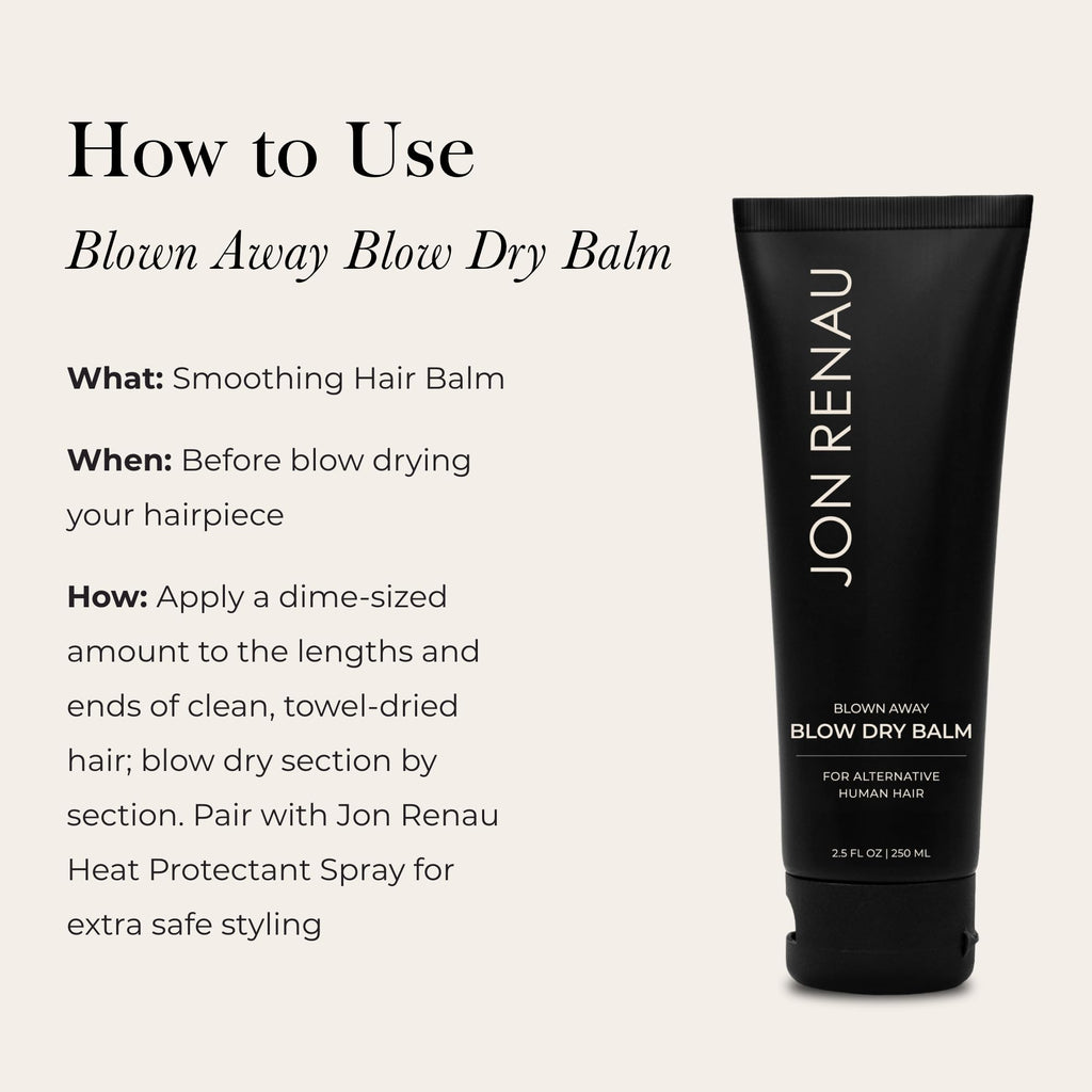 Jon Renau Blown Away Blow Dry Balm for Human Hair Wigs, Shine Enhancing Styling Balm with UV and Color Protection, Lightweight Blow Dry Balm for Human Hair Toppers and Extensions, 2.5 Oz Jon RenauBuy Supplements Australia