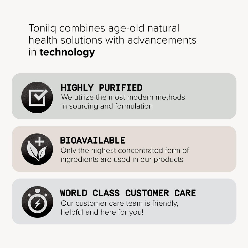 Toniiq Ultra High Strength Glutathione Capsules - 1000mg Concentrated Formula - 98%+ Highly Purified and Bioavailable - Non-GMO Fermentation
