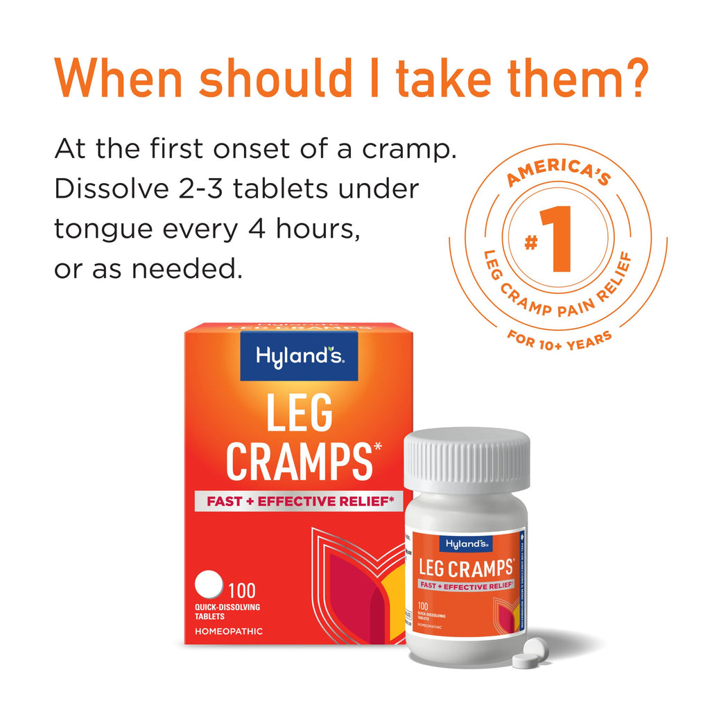 Hyland's Leg Cramps, Relief of Leg, Calf, Charley Horses, and Foot Cramps, 100 Quick-Dissolving Tablets 3-Pack (300 Total) Hyland'sBuy Supplements Australia