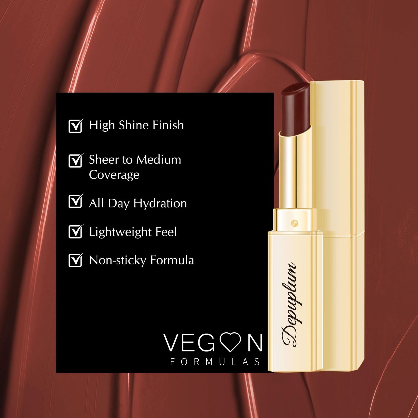 Depuplum Black Berry Lipstick for Women Hydrate Glossy Lipstick Moisture Lip Gloss Sheer-Medium Coverage Long Lasting Lipsticks for Dry Lips (DM65 Berry) DepuplumBuy Supplements Australia