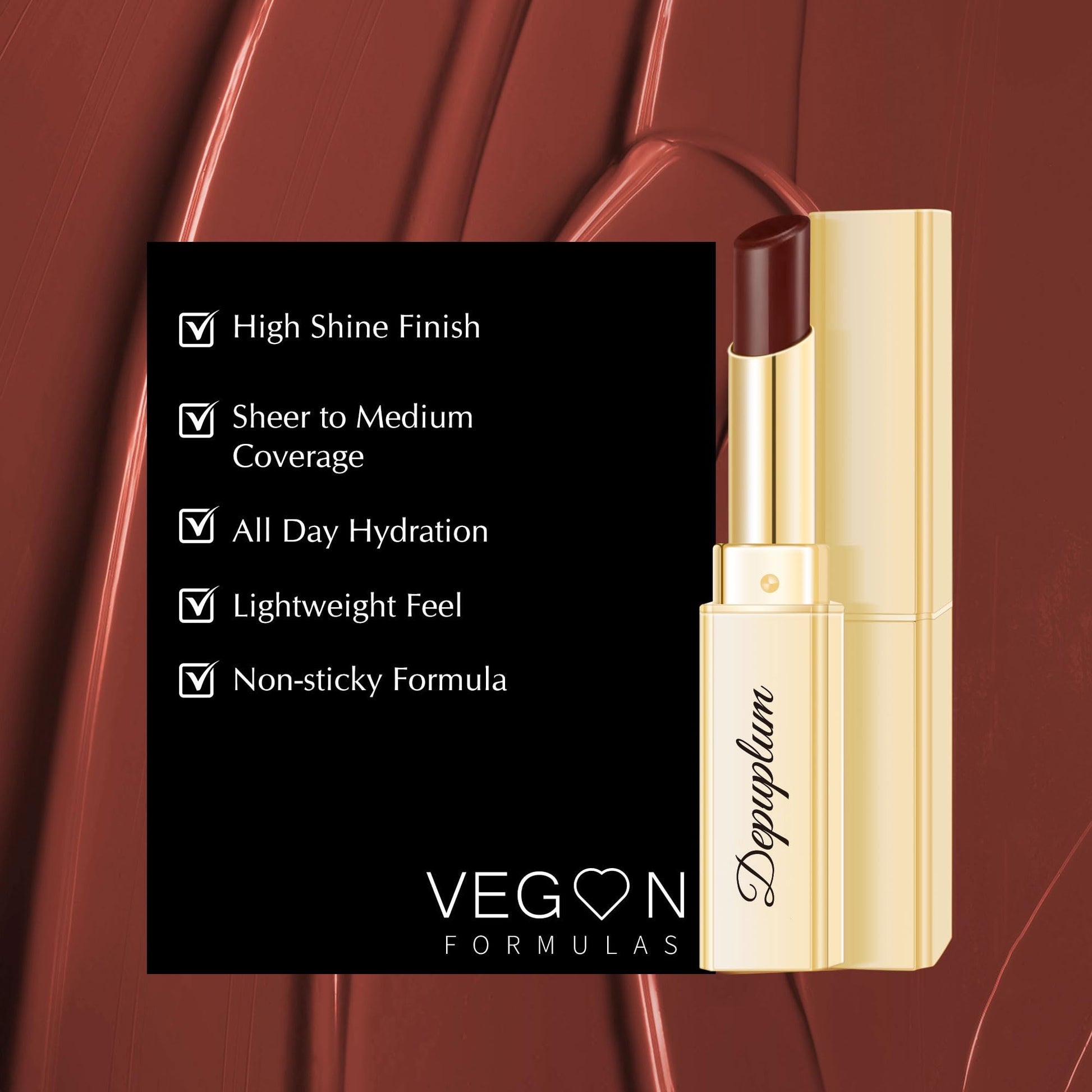 Depuplum Black Berry Lipstick for Women Hydrate Glossy Lipstick Moisture Lip Gloss Sheer-Medium Coverage Long Lasting Lipsticks for Dry Lips (DM65 Berry) DepuplumBuy Supplements Australia