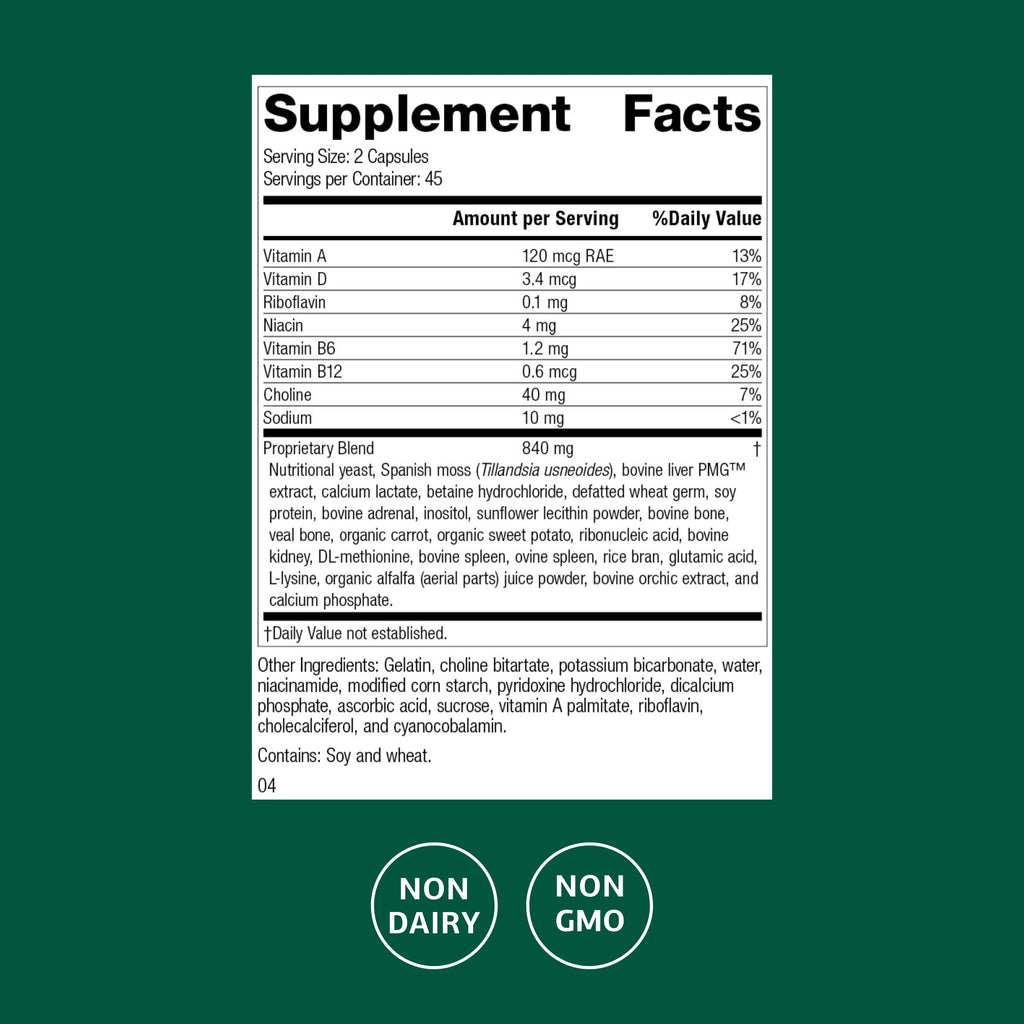 Standard Process Senaplex - Nervous System Support with Niacin, Vitamin B12 & B6 - Supports Brain Health & Cellular Health - Offers Antioxidant Activity - Non-Dairy - 90 Capsules (45 Servings) Standard Process Inc.Buy Supplements Australia