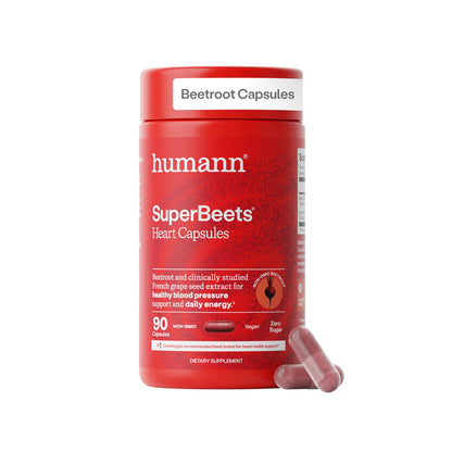 Humann SuperBeets Beet Root Capsules Quick Release 1000mg, Helps Support Nitric Oxide Production, Blood Pressure Support, Heart Health, Contains Non-GMO Beetroot Powder, Studied Antioxidants, 90 Count Humann buy supplements Au