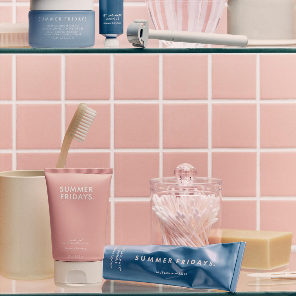 Summer Fridays Rich Cushion Face Cream - Ultra Plumping Barrier Repair Cream + Makeup Primer - Infuses Skin with Rich Hydration from Glycerin + Squalane - Non-Comedogenic + Fragrance-Free (1.69 Oz) Summer FridaysBuy Supplements Australia