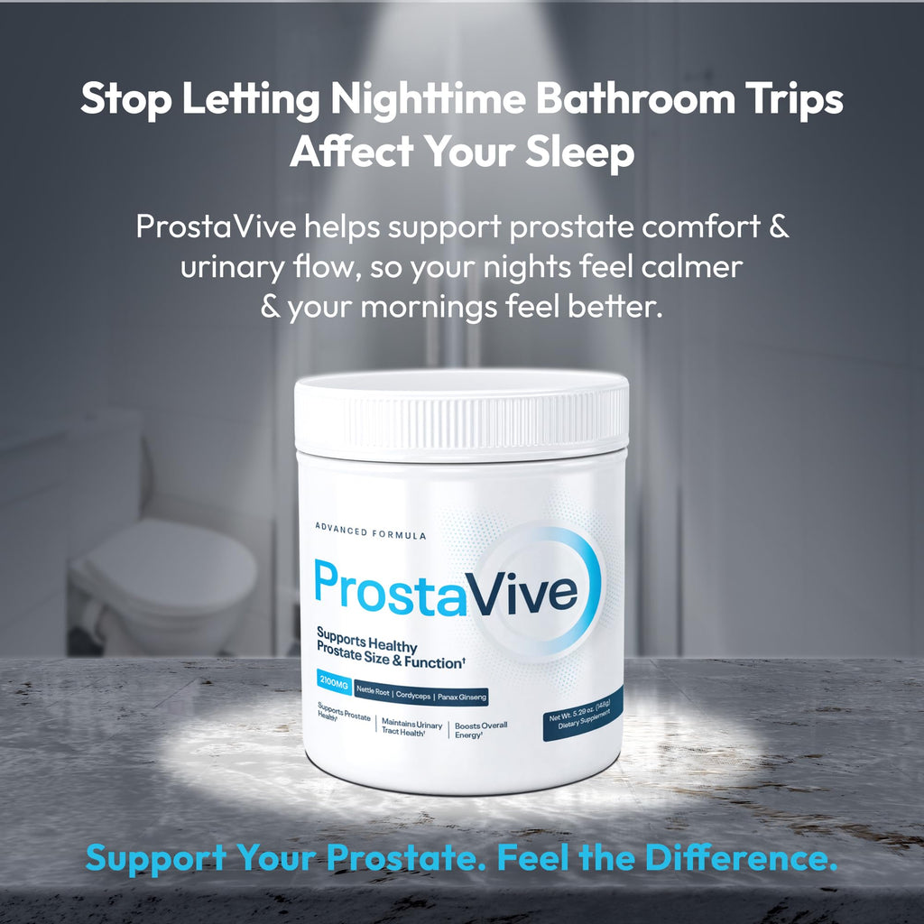 ProstaVive Advanced Prostate Support Formula - Complete Urinary & Bladder Health Supplement - Helps Promote Strong Flow & Emptying - Natural Powder - Gluten Free, Non-GMO ProstaViveBuy Supplements Australia