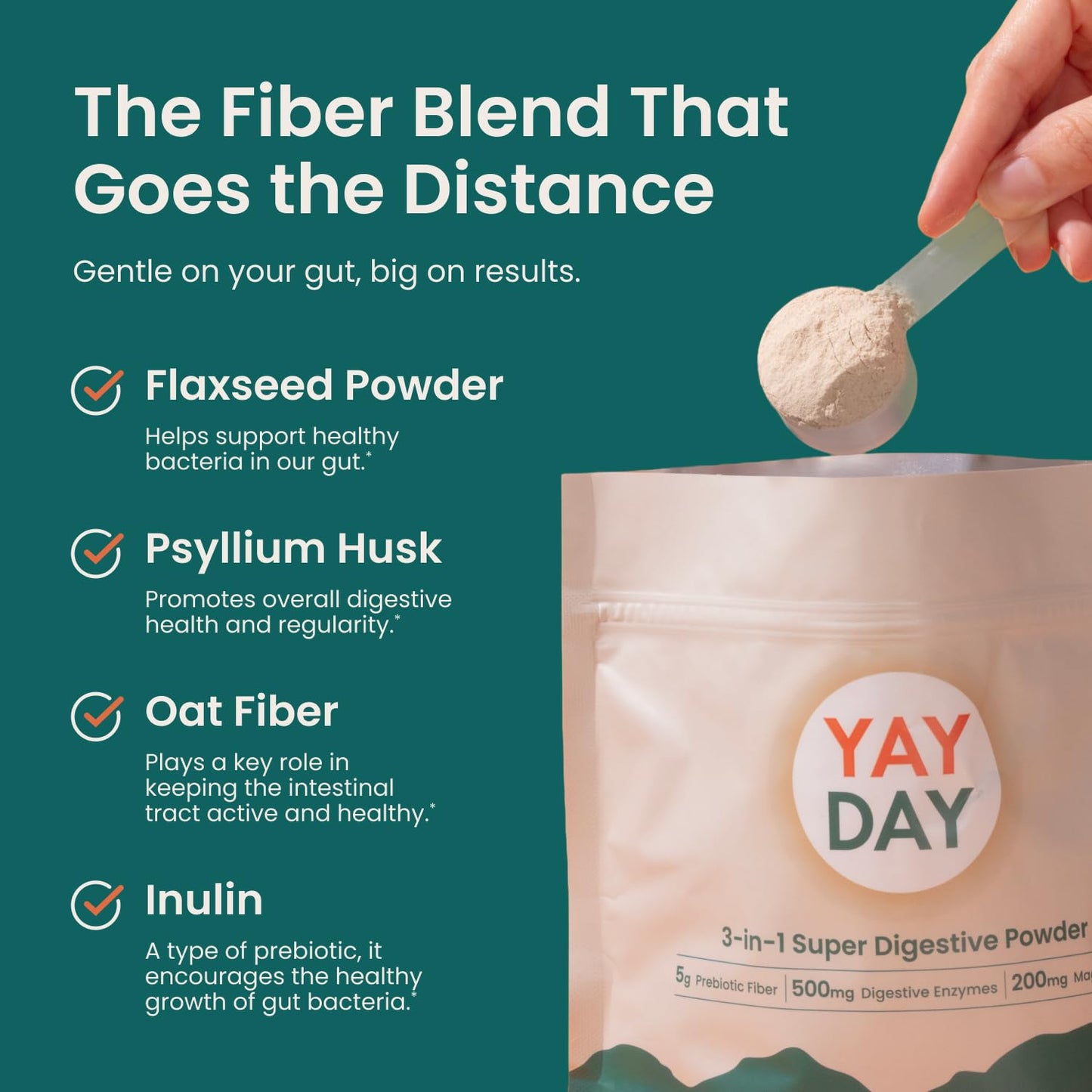 Nighttime Prebiotic Fiber Powder with Digestive Enzymes & Magnesium Glycinate for Sleep, On-The-Go Travel 7 Pack | Gut Health Supplement for Women & Men - Bloating Relief Soluble and Insoluble Fiber
