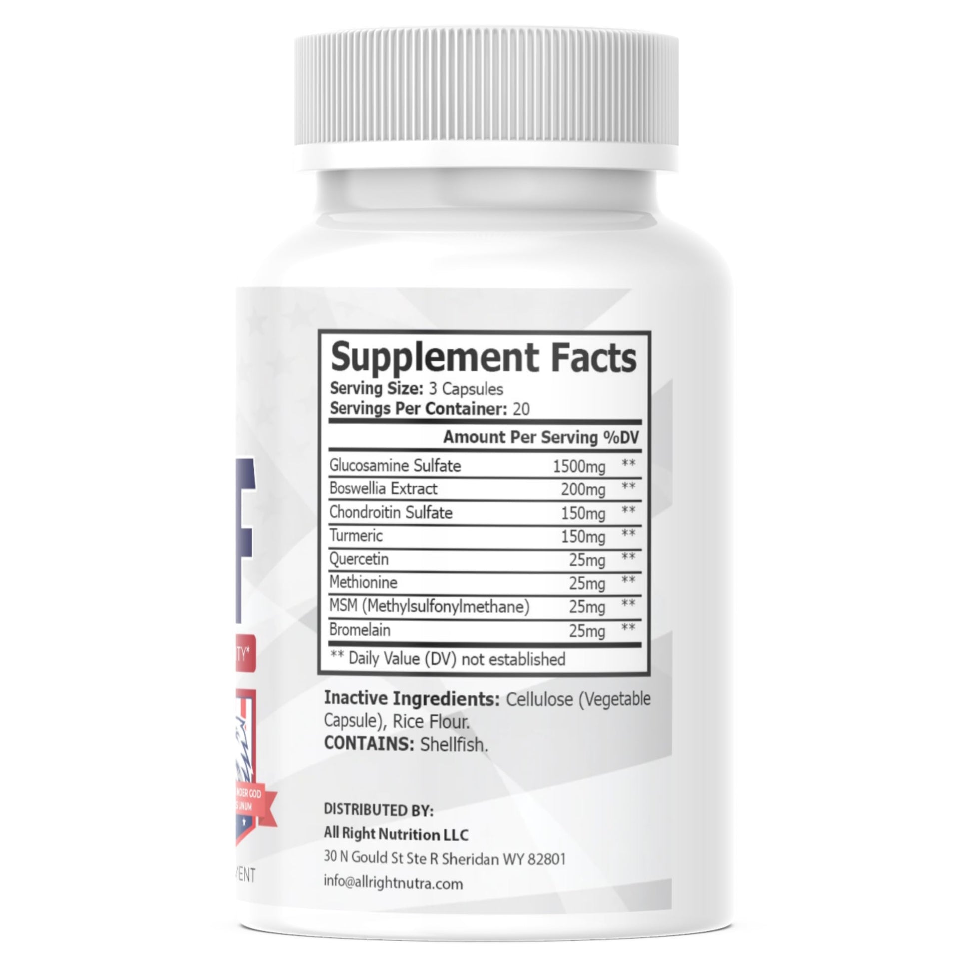 All Right Nutrition Joint Chief - Joint & Muscle Support - Mobility Aid - 60 Capsules All Right NutritionBuy Supplements Australia